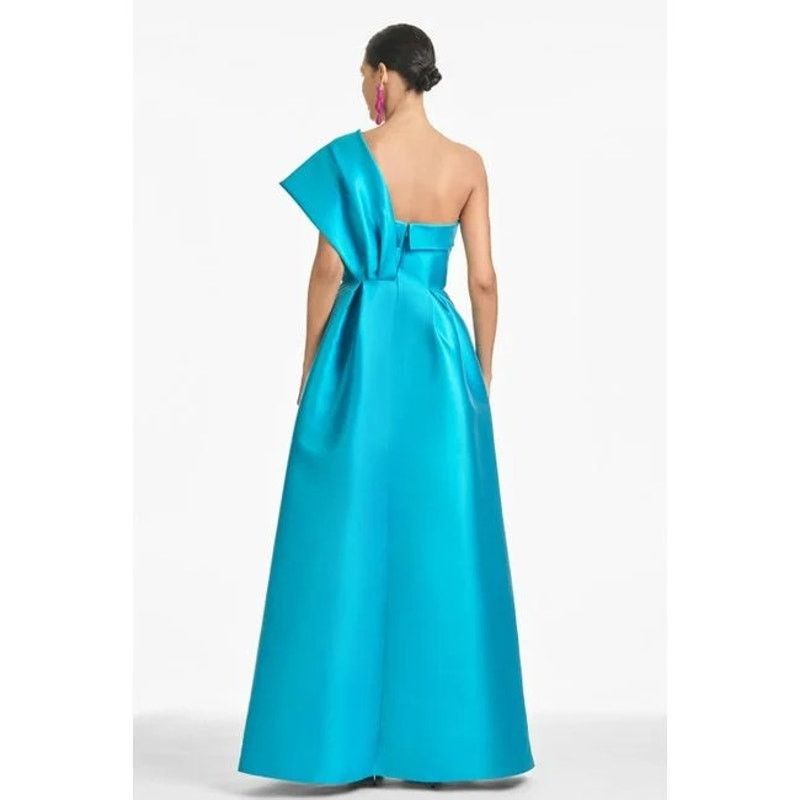 Sachin & Babi SACHIN + BABI “Clarissa” One-Shoulder Gown in Aqua – 0 NWT Size XS / US 0-2 / IT 36-38 - 3 Thumbnail