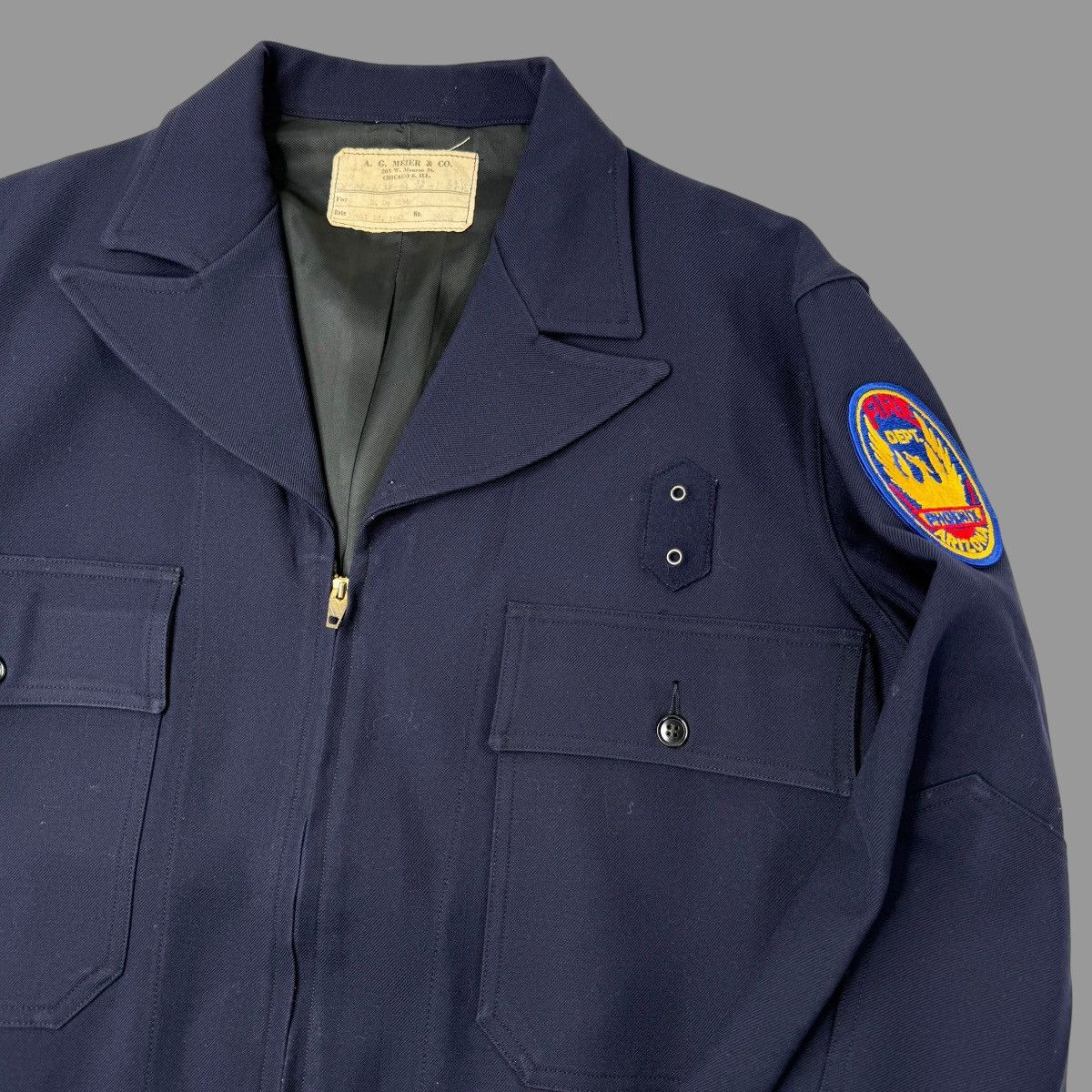 Vintage Vintage 1950s fire fighter whipcord jacket Size US L / EU 52-54 / 3 - 2 Thumbnail