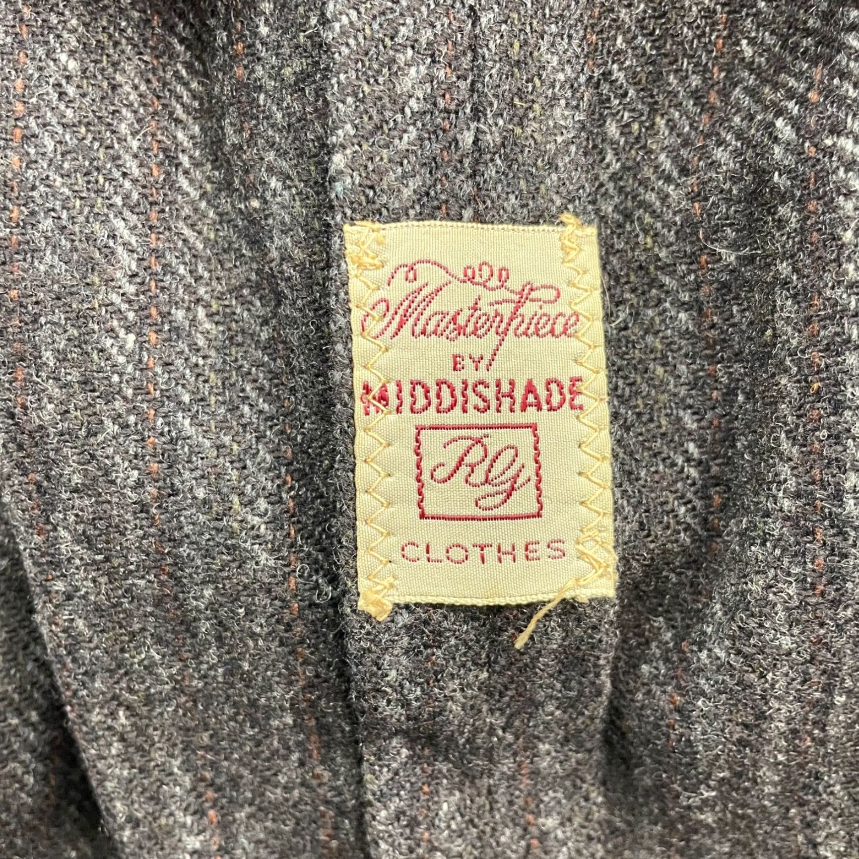 Vintage VTG Middishade Men's Tweed Blazer/Jacket Brown Stripe 3-Button Wool 42S Short Blazer Mens Size 42R - 7 Thumbnail