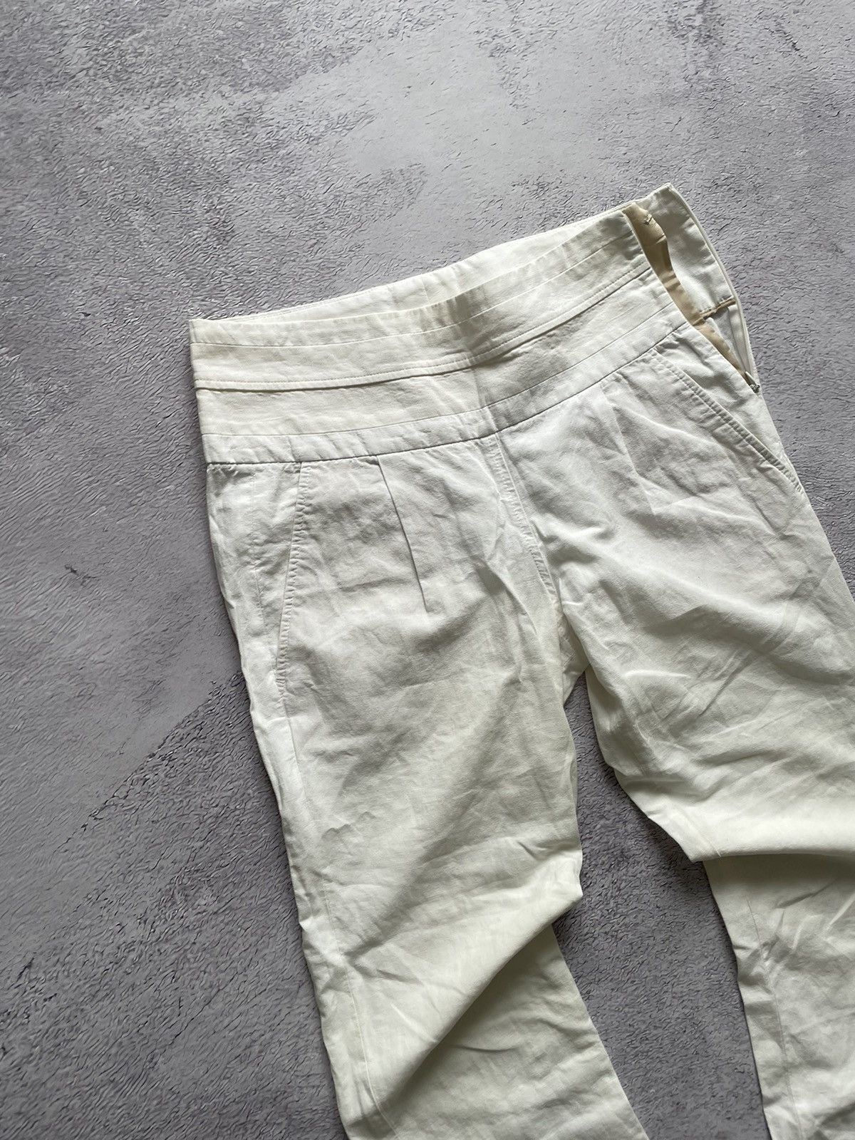 Brunello Cucinelli Brunello Cucinelli Pants Luxury Linen Made in Italy White Size 27" / US 4 / IT 40 - 2 Thumbnail