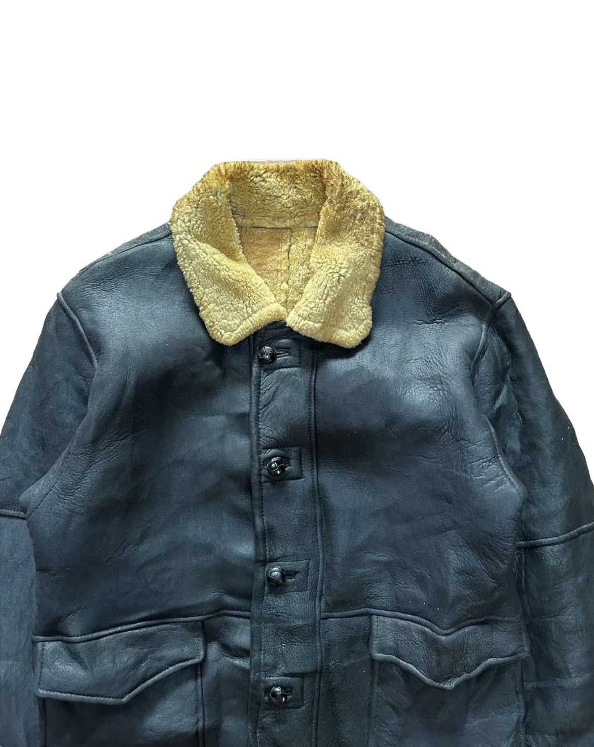 Vintage Roberto Massini Shearling Leather Jacket Size US M / EU 48-50 / 2 - 5 Thumbnail