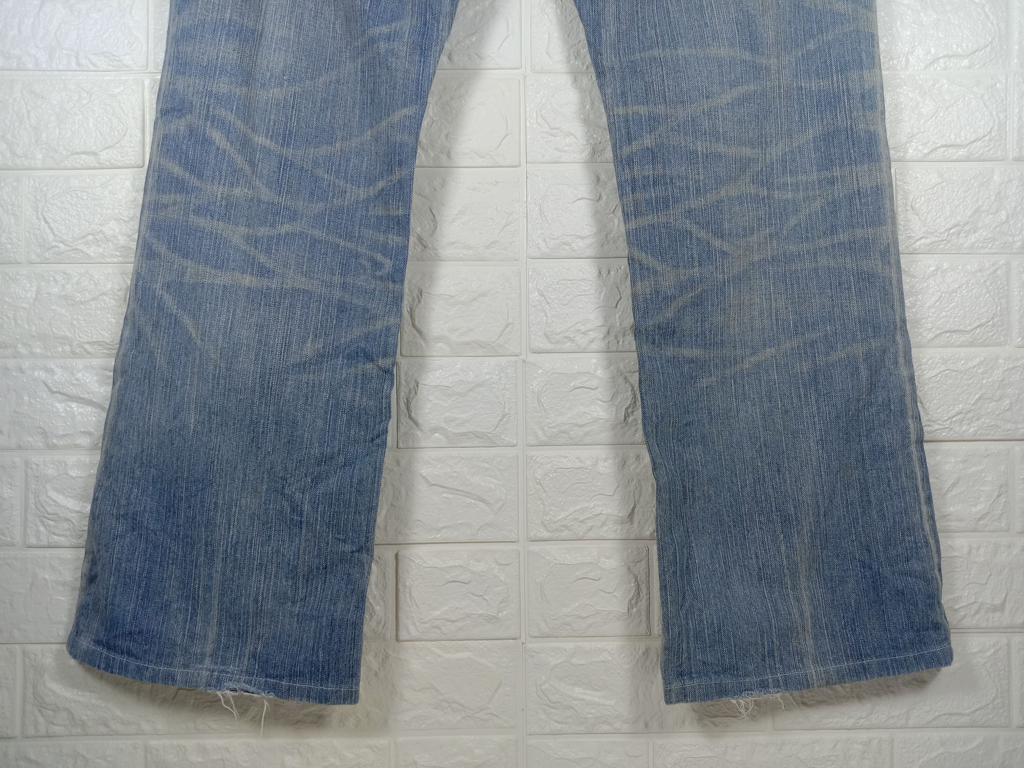 Edwin Vintage Edwin XV Buckle Back Patched Flare Jeans Size US 34 / EU 50 - 8 Thumbnail