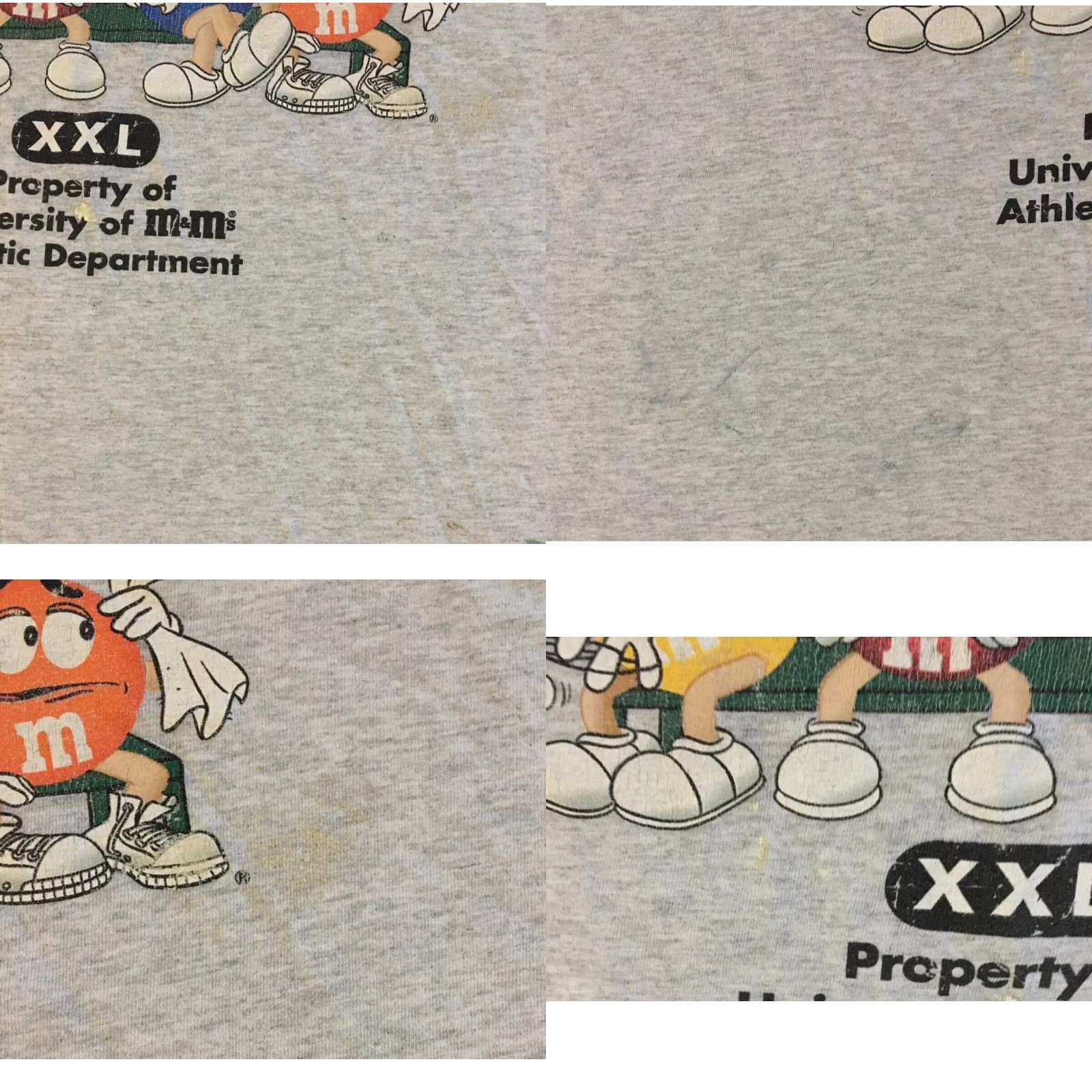 CHOCOOLATE VINTAGE 90s M&Ms Candy Athletic Dept Faded Tank Top M L Gray Cotton Cartoon Boxy Graphic Tee Men US 80s Grunge Funny Joke Snacks Size US M / EU 48-50 / 2 - 8 Thumbnail