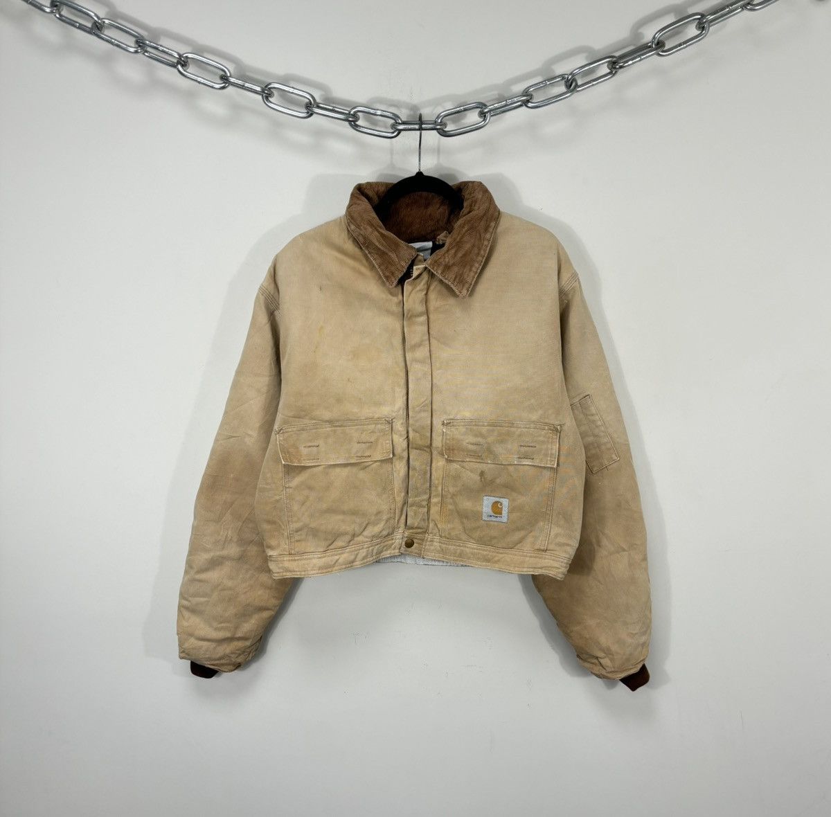 Vintage 90s Carhartt USA Made Faded Hype Boxy Cropped Jacket