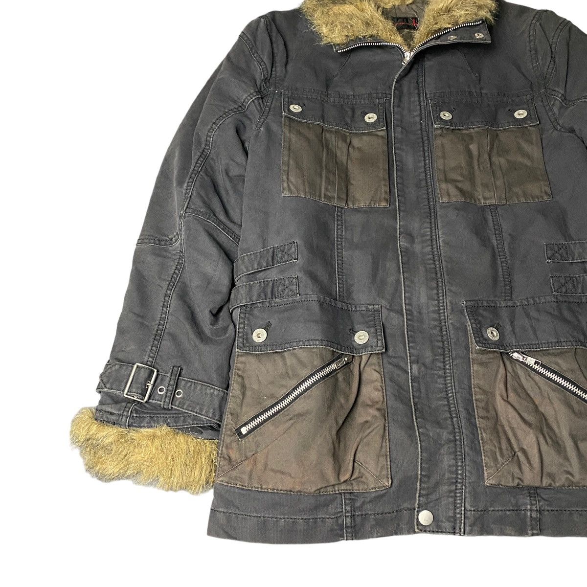 14th Addiction × If Six Was Nine × Tornado Mart Morgan Homme Fur Studded Multizip Jacket Size US M / EU 48-50 / 2 - 3 Thumbnail