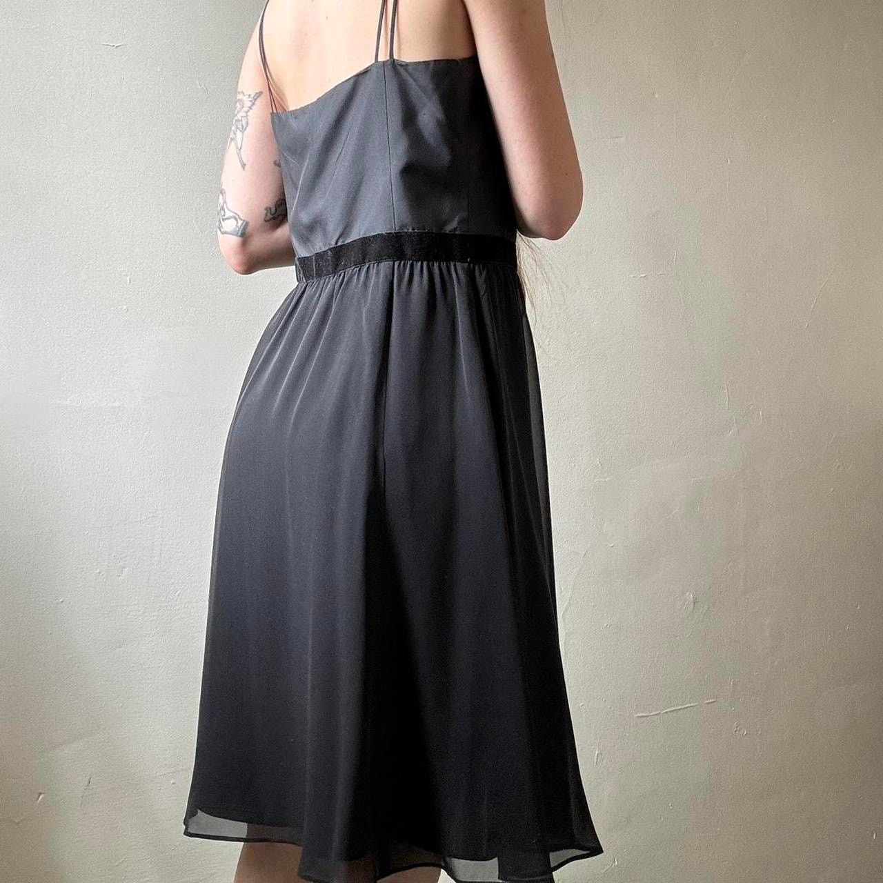 Ann Taylor Vintage Ann Taylor Petites Black Party Dress 2P Silk Party Size XS / US 0-2 / IT 36-38 - 3 Thumbnail