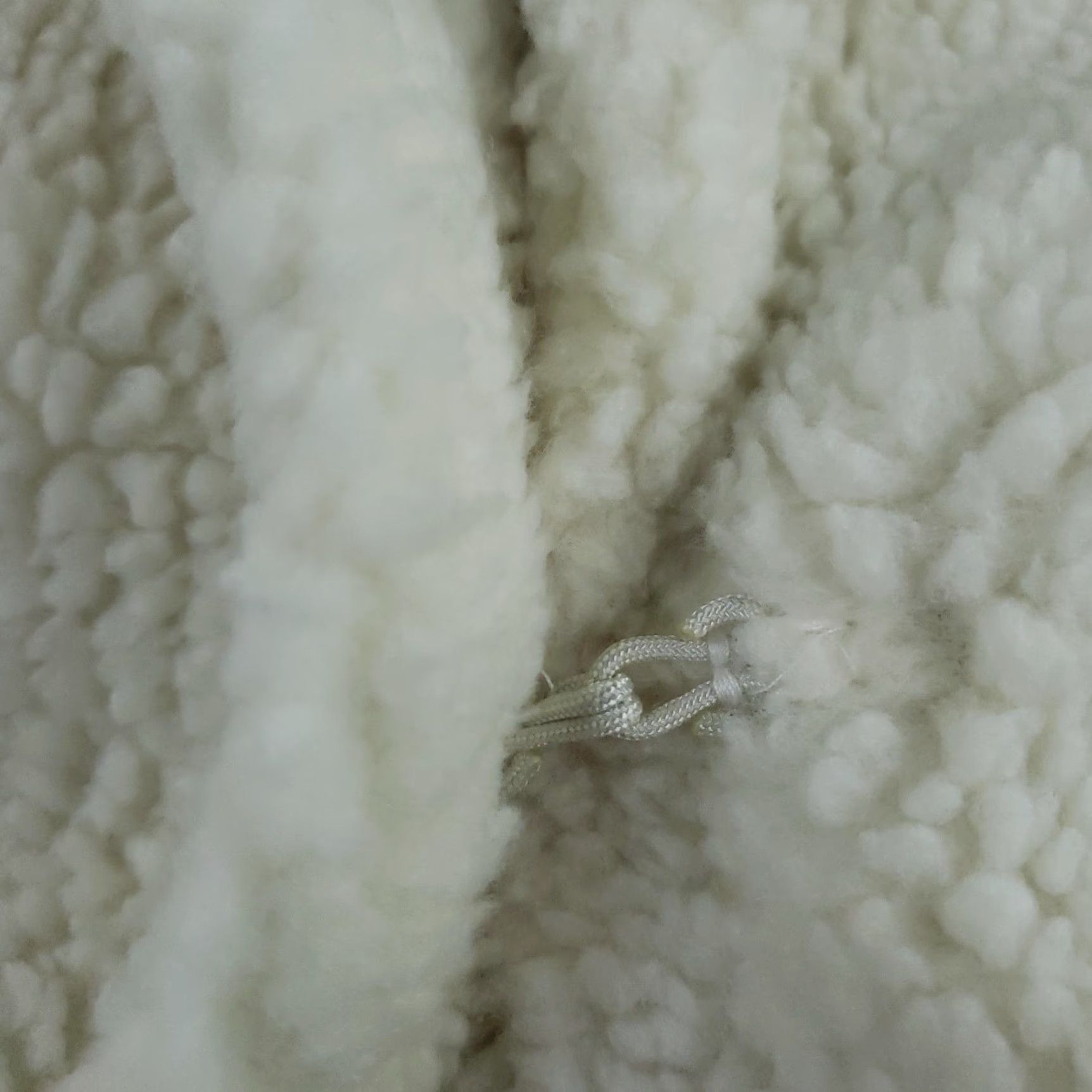 Fabletics Fabletics Coat Womens Large White Long Sherpa Teddy Fleece Lined Jacket Size L / US 10 / IT 46 - 7 Thumbnail