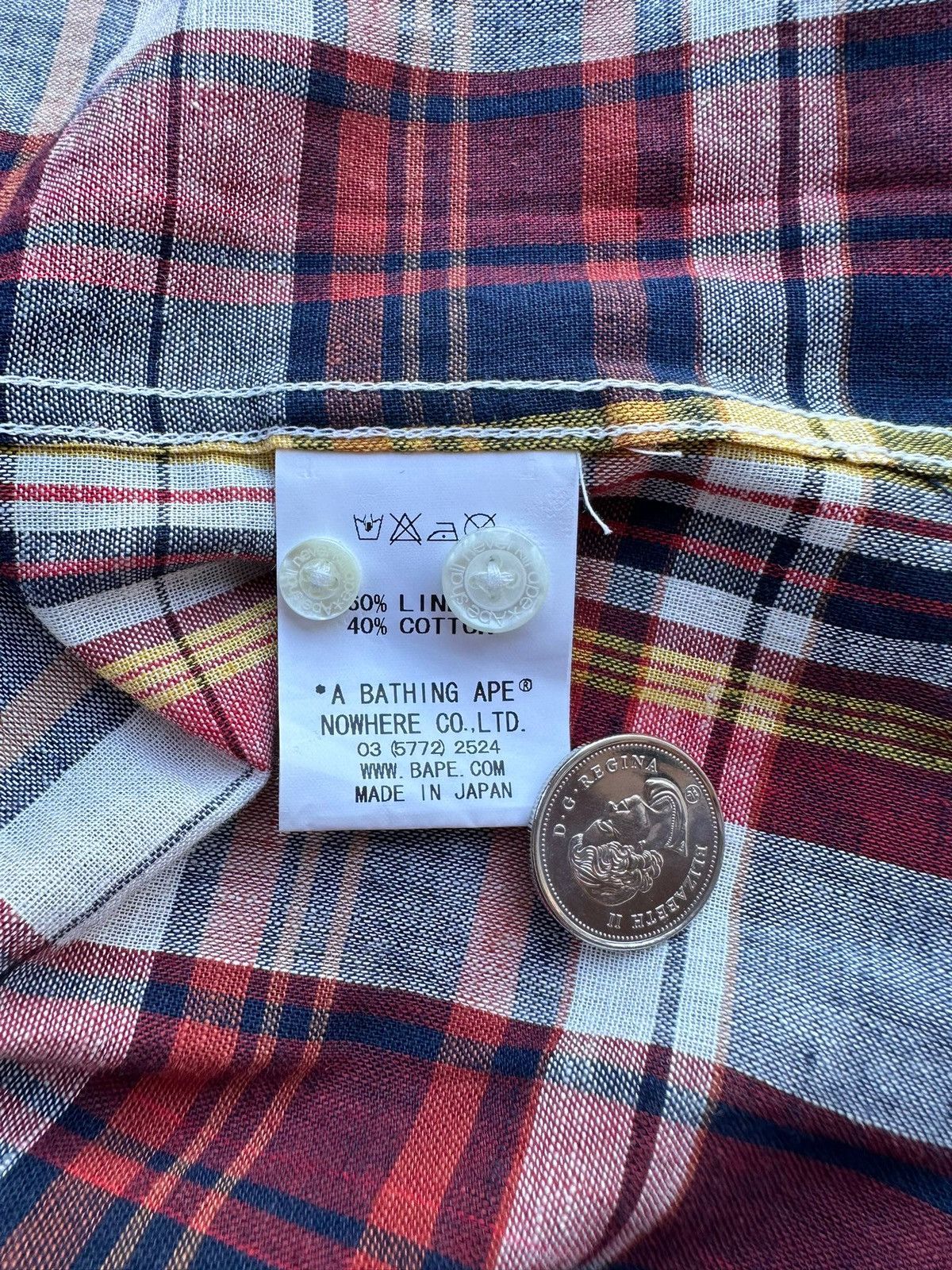 Bape Bape flannel button up shirt Size US XL / EU 56 / 4 - 5 Thumbnail