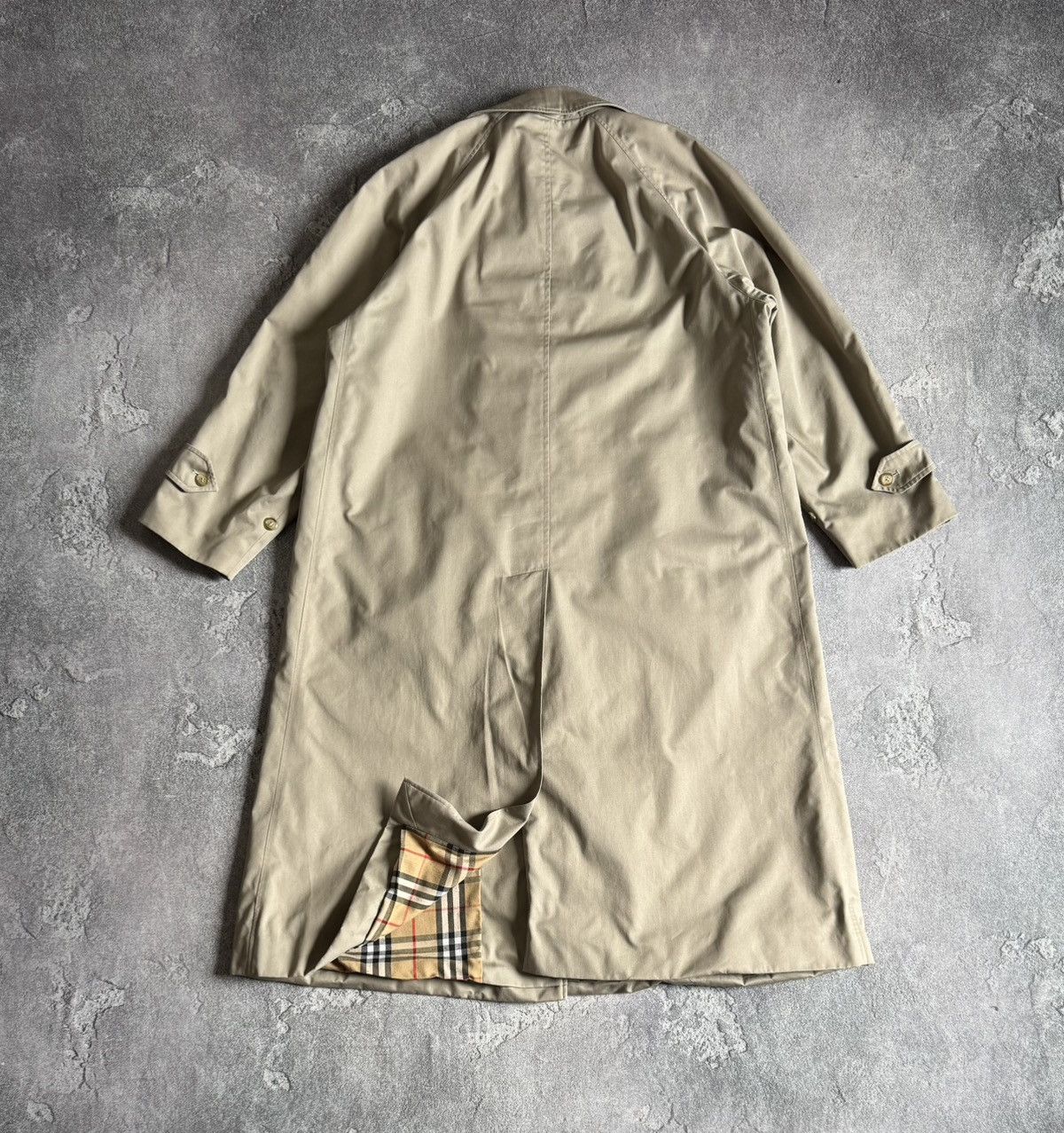 Burberry × Burberry Prorsum × Vintage Burberry 14Long burberrys beige trench coat light jacket 90s Size XL / US 12-14 / IT 48-50 - 18 Thumbnail
