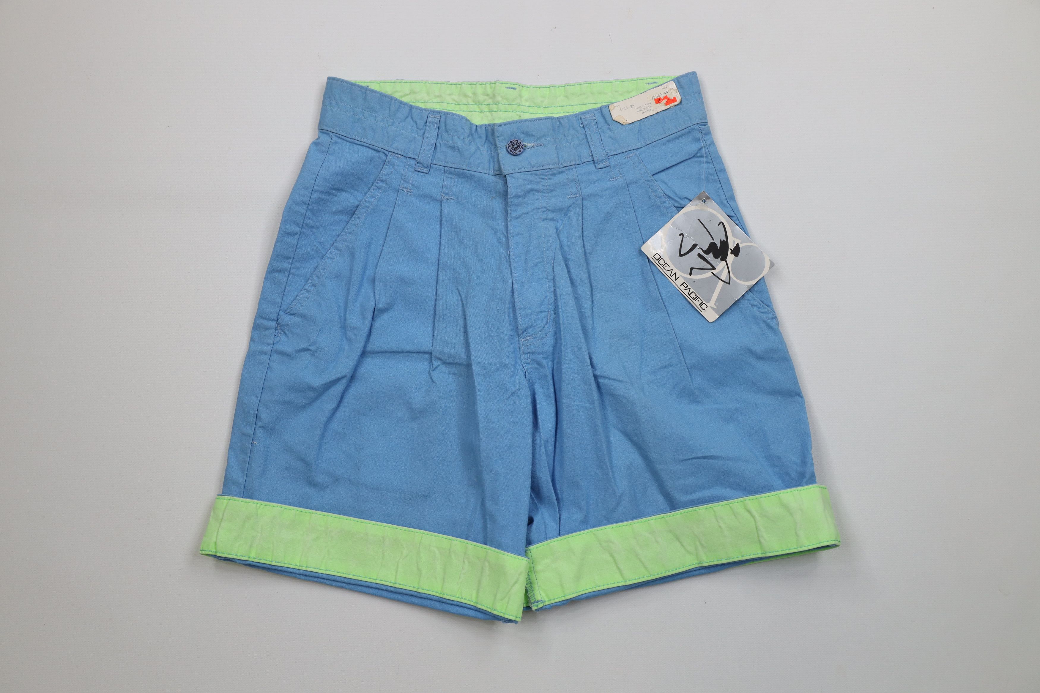 Ocean Pacific Deadstock Vtg 90s Ocean Pacific Surfing Flip Cuff Shorts USA Size US 28 / EU 44 - 1 Thumbnail