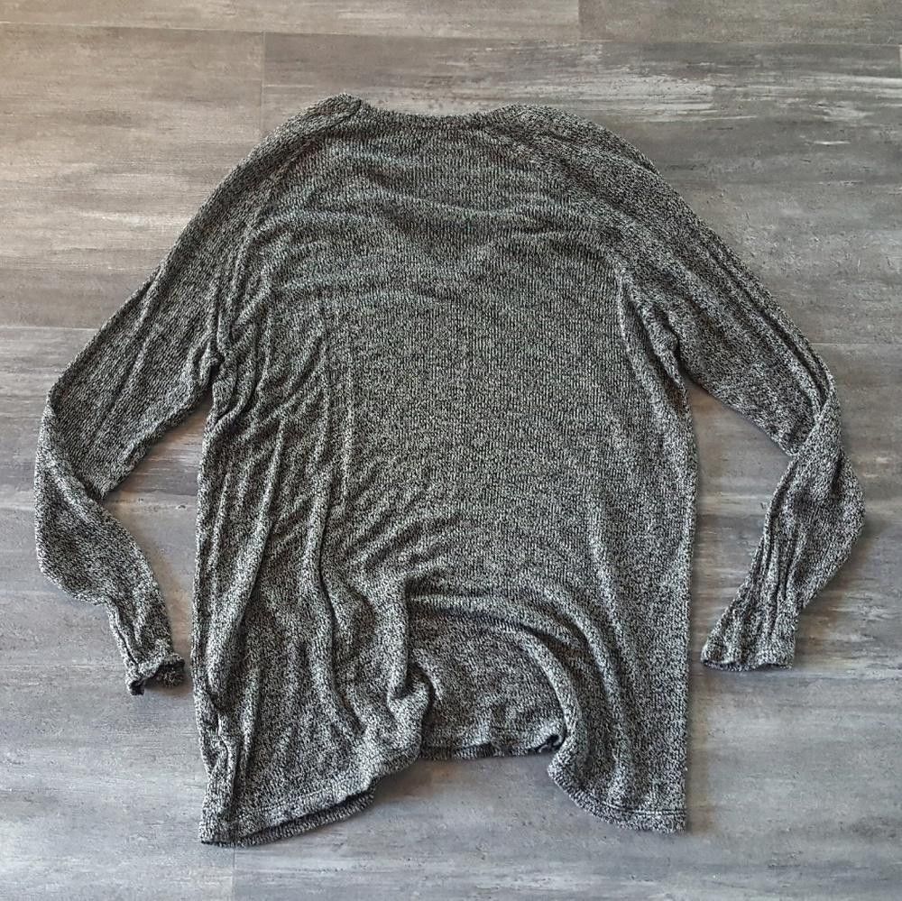 Designer Grey Salt Pepper Sweater Long Sleeve Size M / US 6-8 / IT 42-44 - 2 Thumbnail
