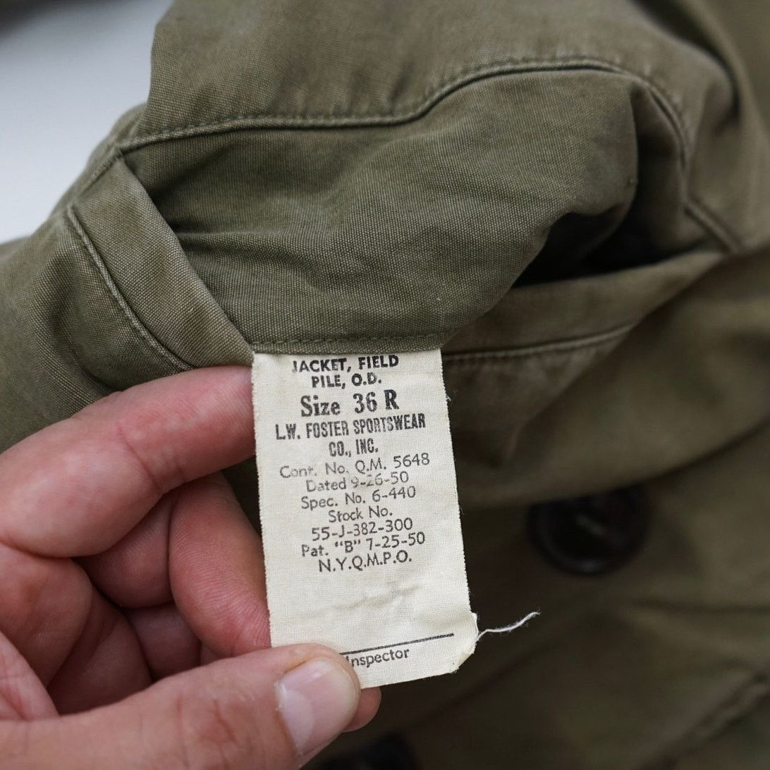 Vintage Vintage 50s Jacket Field Pile O D M-43 Liner Olive Small Size US S / EU 44-46 / 1 - 8 Thumbnail