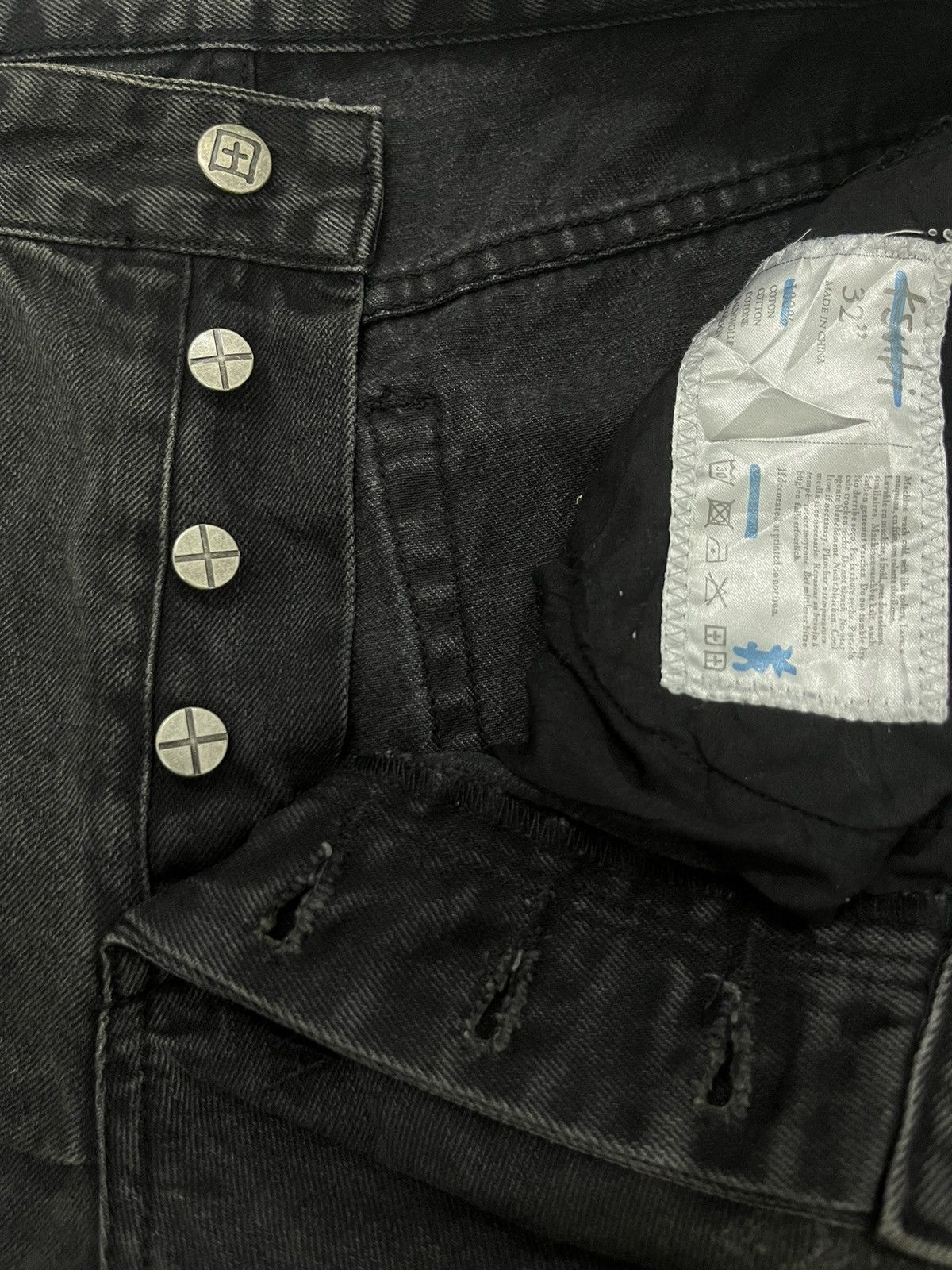 Ksubi Chitch Chop Rat Attack Black Distressed Jeans Size US 32 / EU 48 - 11 Thumbnail