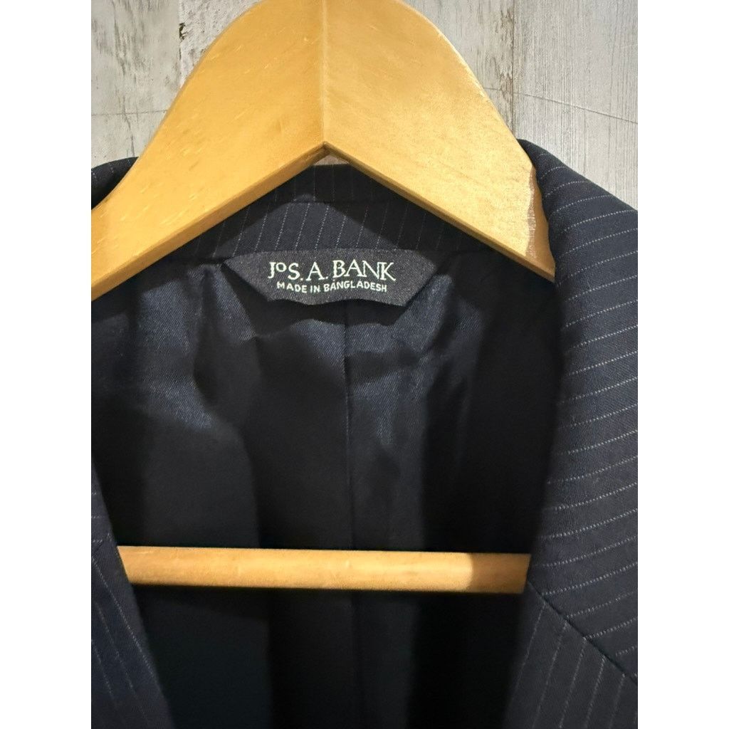 Jos. A. Bank Jos. A Bank Men's Black Pinstripe Wool Blazer Size 42L Size 42L - 3 Thumbnail