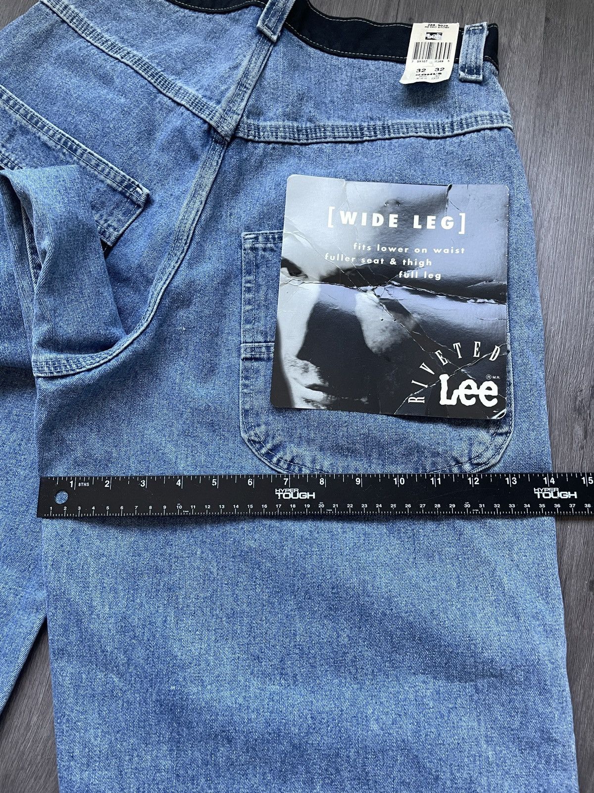 Lee Vintage 90’s Lee “Riveted Wide Leg” Baggy Jeans (Sz.32x32) Size US 32 / EU 48 - 5 Thumbnail