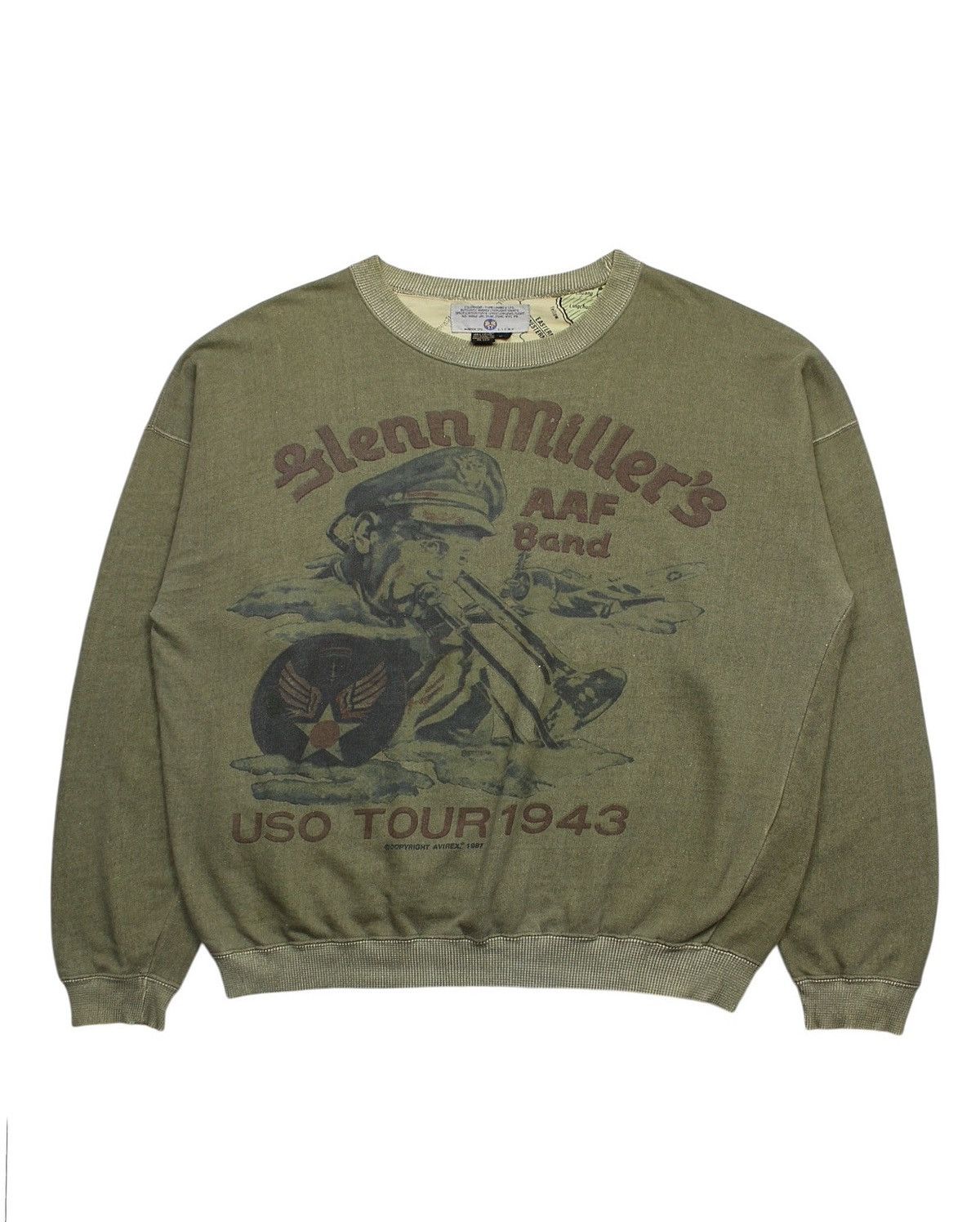 Avirex × Vintage 2000S AVIREX “GLENN MILLER” USO TOUR GRAPHIC SWEATSHIRT Size US S / EU 44-46 / 1 - 1 Thumbnail
