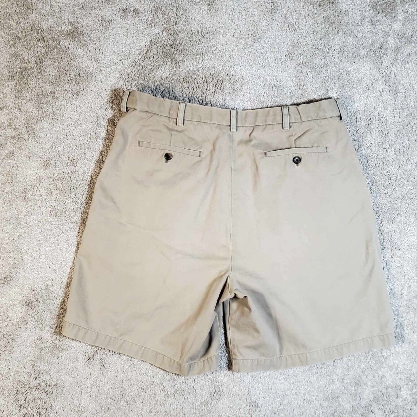 Vintage Q Shorts Mens 38 Khaki Front Pleated Chino Pockets Fishing Golf Waking Size US 38 / EU 54 - 3 Thumbnail