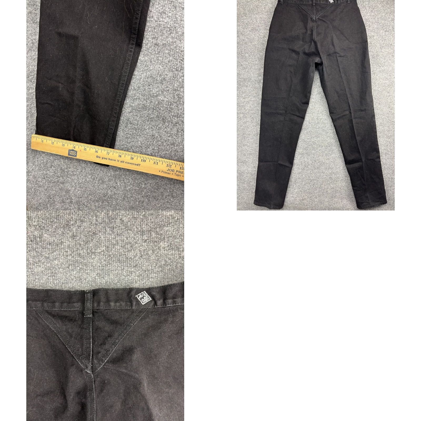 Vintage VINTAGE Posted Jeans Women's 13/14 x L36 Black Denim Relaxed Fit Mom Western Jeans Size 34" / US 12 / IT 48 - 8 Thumbnail