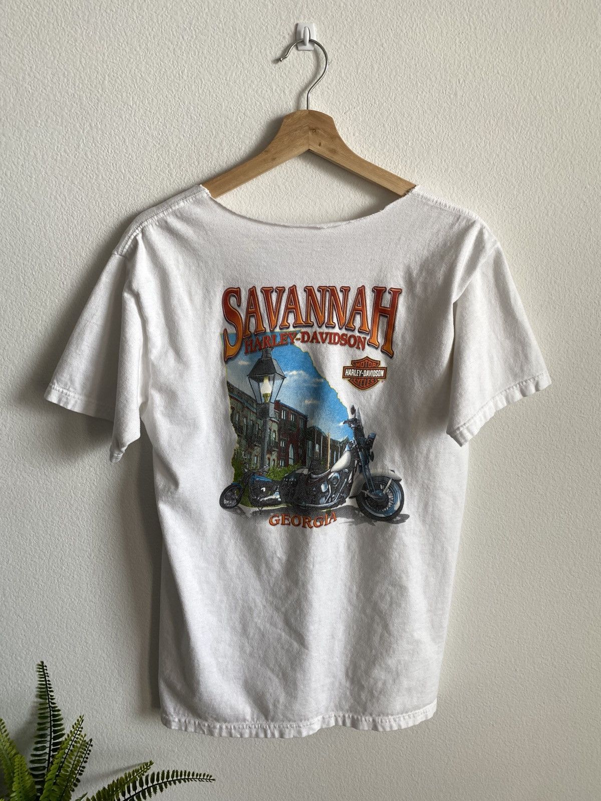 Harley Davidson Harley Davidson Savannah Georgia Cut Tee Size US M / EU 48-50 / 2 - 2 Thumbnail