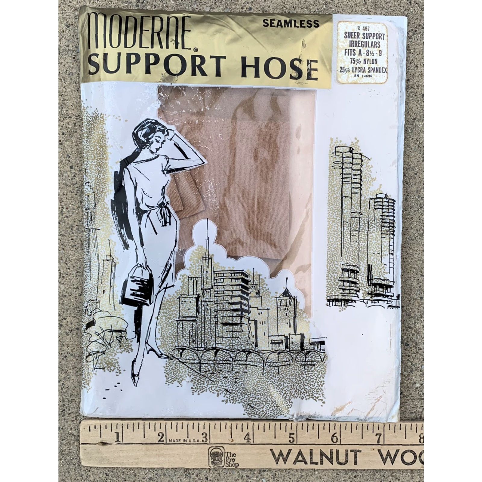 Vintage VINTAGE Bear Brand Hosiery Co seamless Moderne support hose sheer support nylons Size ONE SIZE - 5 Thumbnail