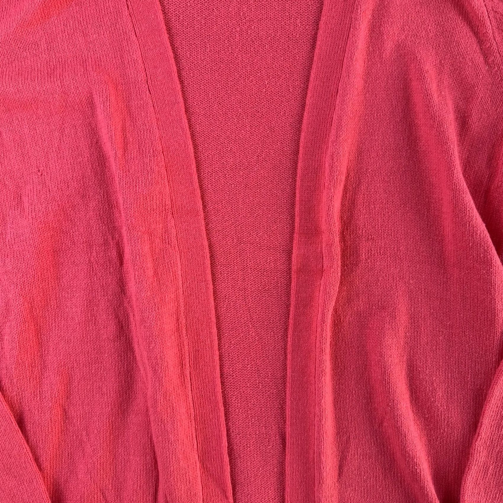 Croft & Barrow Croft & Barrow Sweater Womens Medium Pink V Neck Open Front Pockets Cardigan Size M / US 6-8 / IT 42-44 - 2 Thumbnail