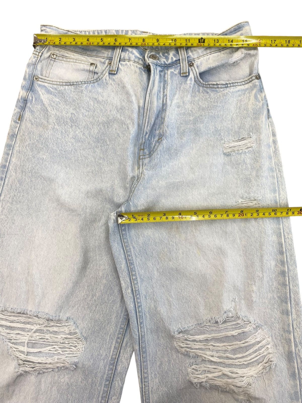 Japanese Brand Japanese Brand Acid Wash Distressed Style Baggy Jeans Size US 31 - 9 Thumbnail