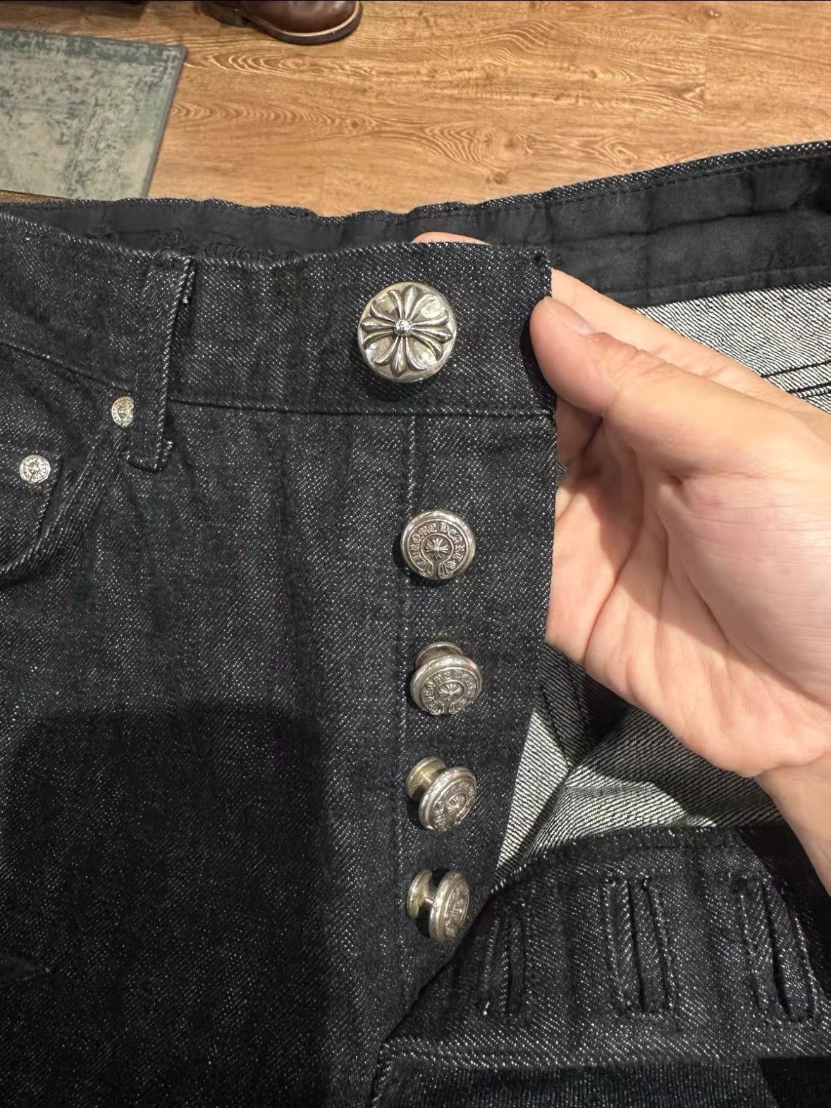 Chrome Hearts Chrome Hearts Star Leather Patch Jeans Size US 32 / EU 48 - 8 Thumbnail