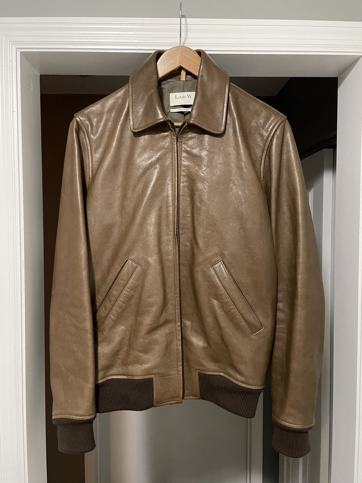 A.P.C. APC x Louis W. Brown Leather Jacket XS | Grailed