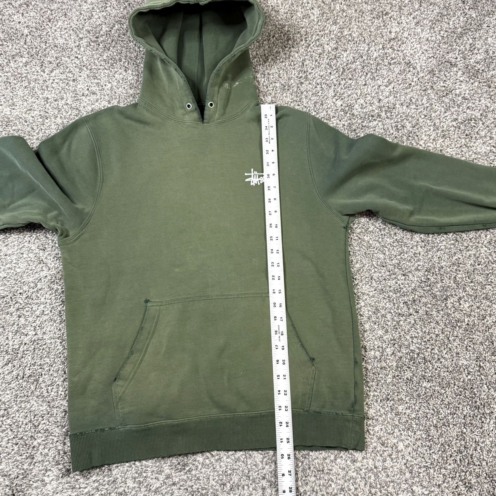 Vintage VINTAGE Stussy Hoodie Sweatshirt Green M Streetwear Size US M / EU 48-50 / 2 - 6 Thumbnail
