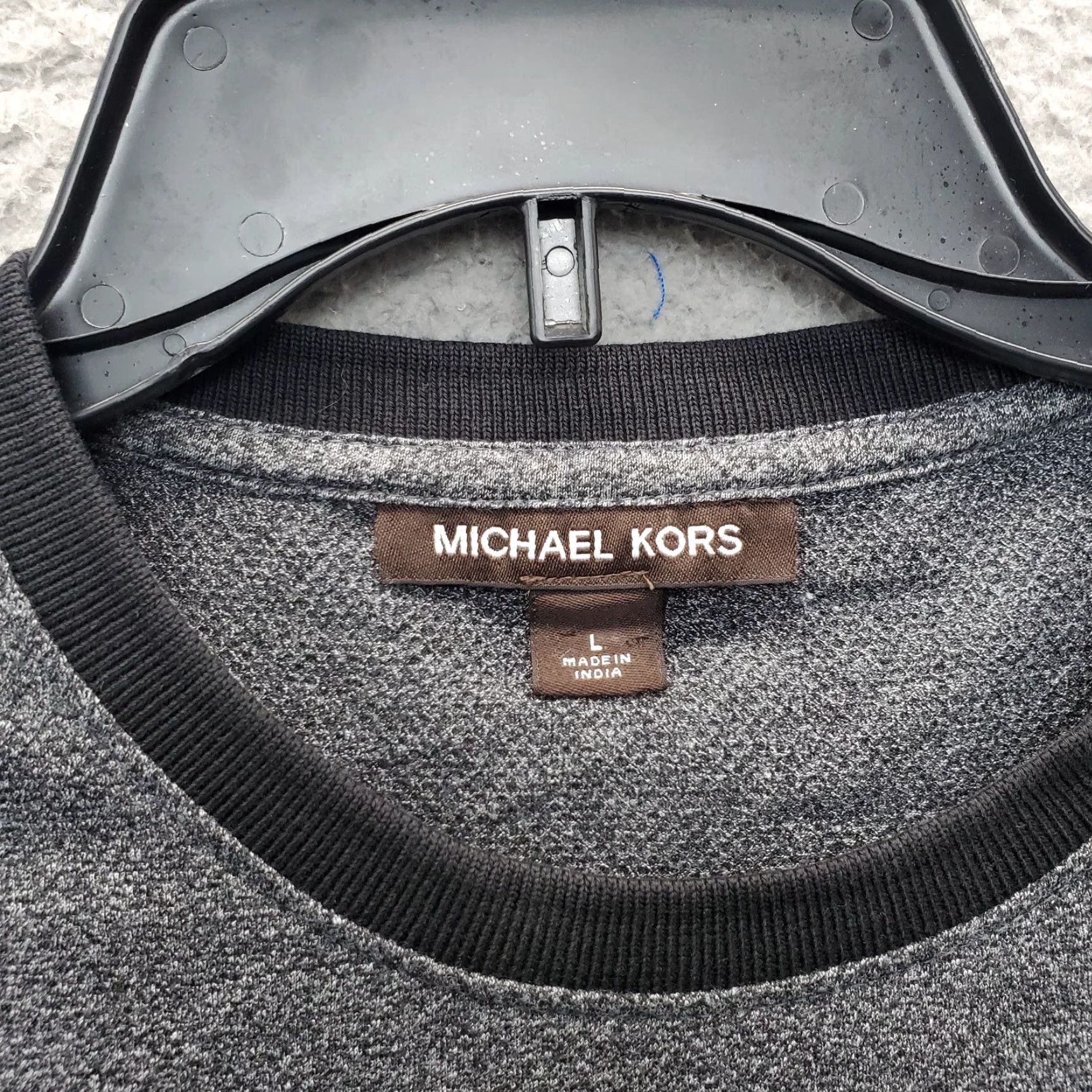 Michael Kors Michael Kors Shirt Mens Large Gray Regular Fit Long Sleeve Crew Neck Pullover Size US L / EU 52-54 / 3 - 3 Thumbnail