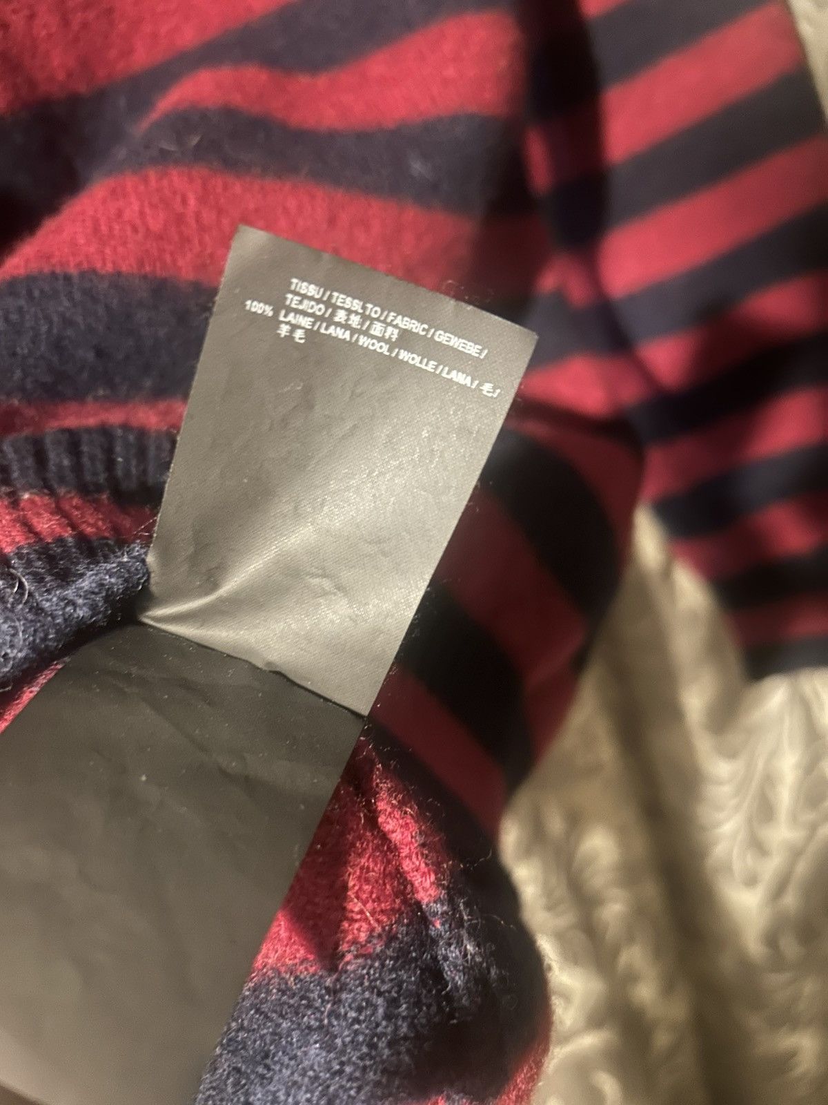Hedi Slimane × Saint Laurent Paris Saint Laurent Paris FW15 Red & Black Striped Sweater Size US S / EU 44-46 / 1 - 5 Thumbnail