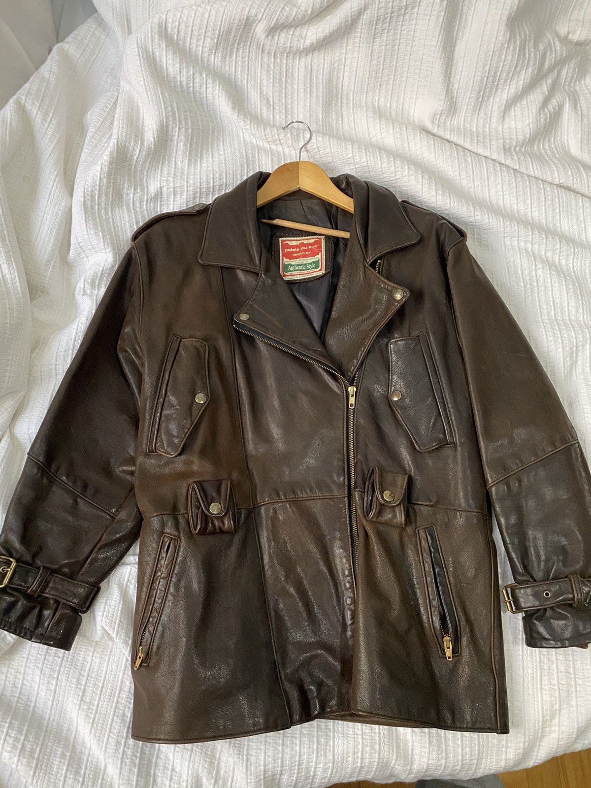 Vintage Vintage biker leather jacket Size US L / EU 52-54 / 3 - 1 Thumbnail