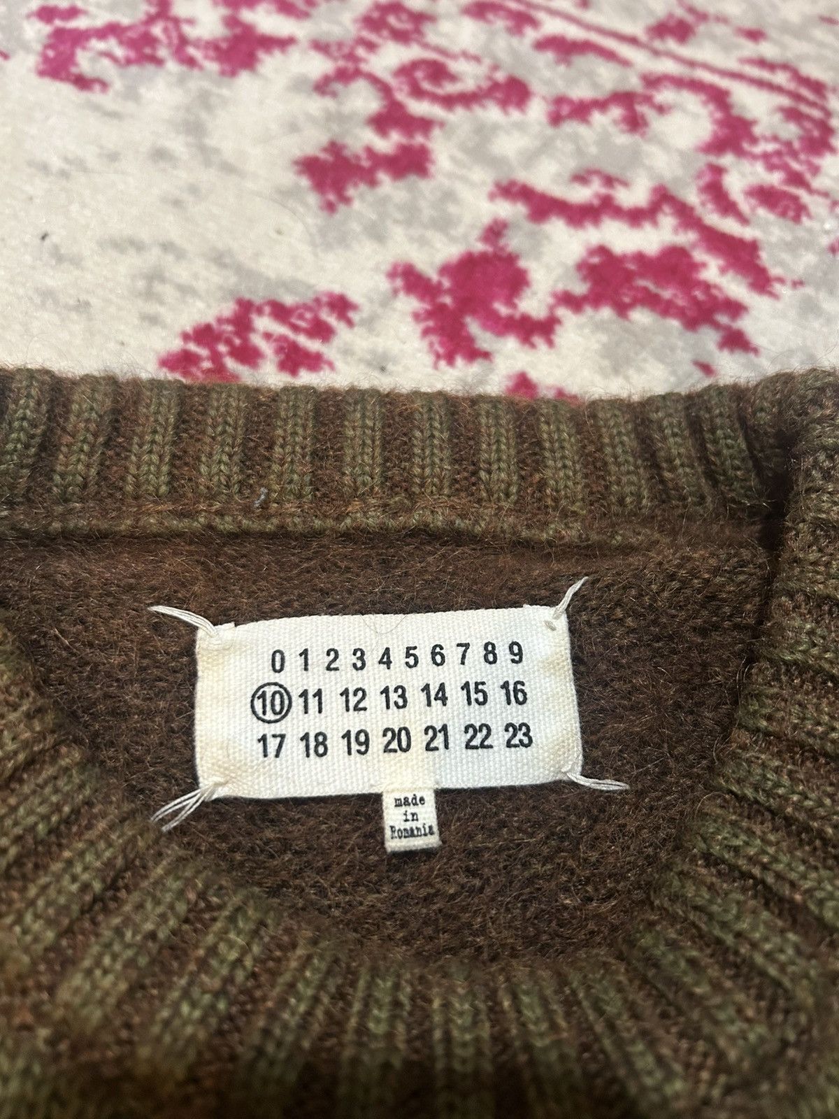 Maison Margiela Maison Margiela Khaki Wool Blend Sweater Size US M / EU 48-50 / 2 - 2 Thumbnail