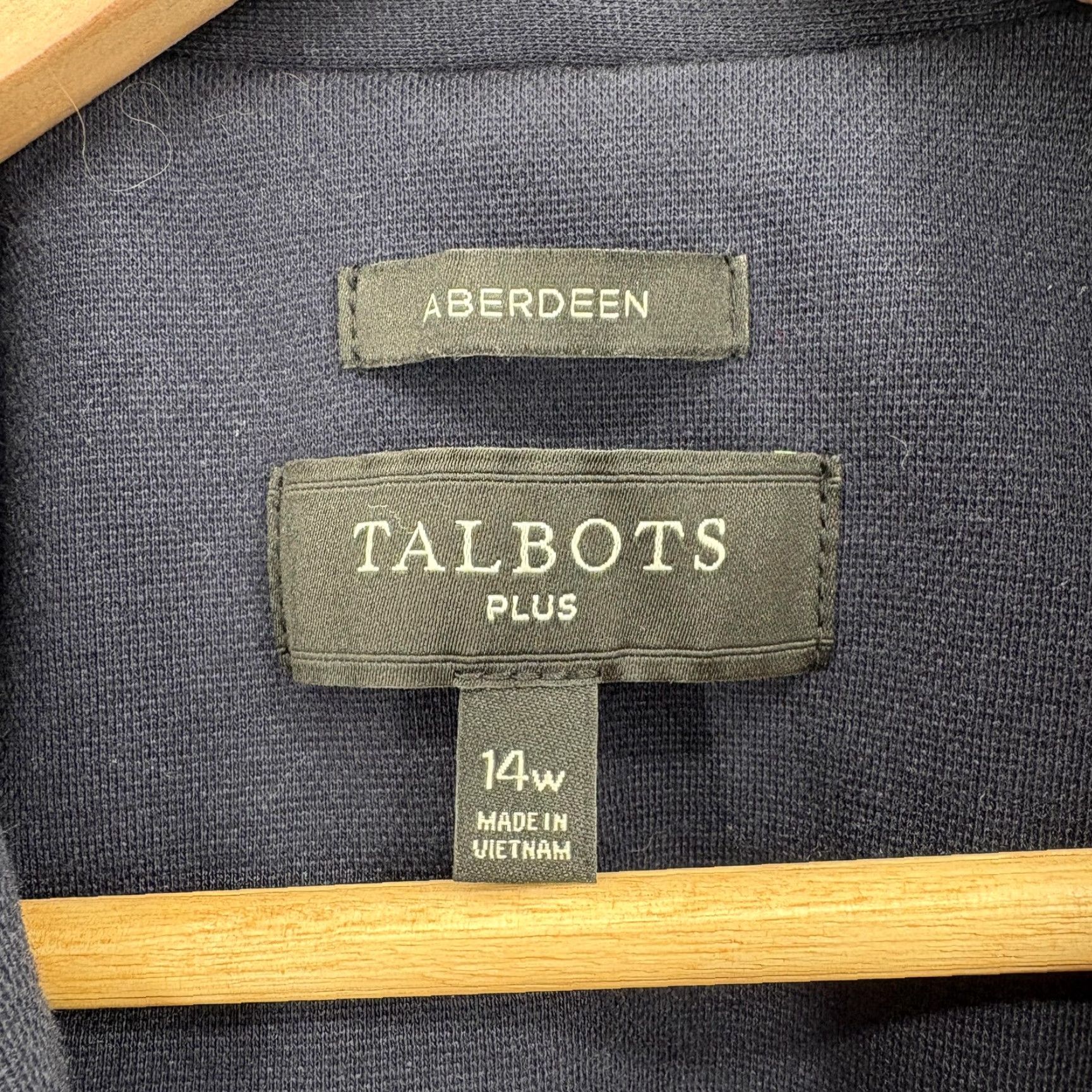 Talbots VINTAGE Talbots Aberdeen Blazer Jacket Womens 14W Navy Plus Cotton Lined Work Career Size XL / US 12-14 / IT 48-50 - 4 Thumbnail