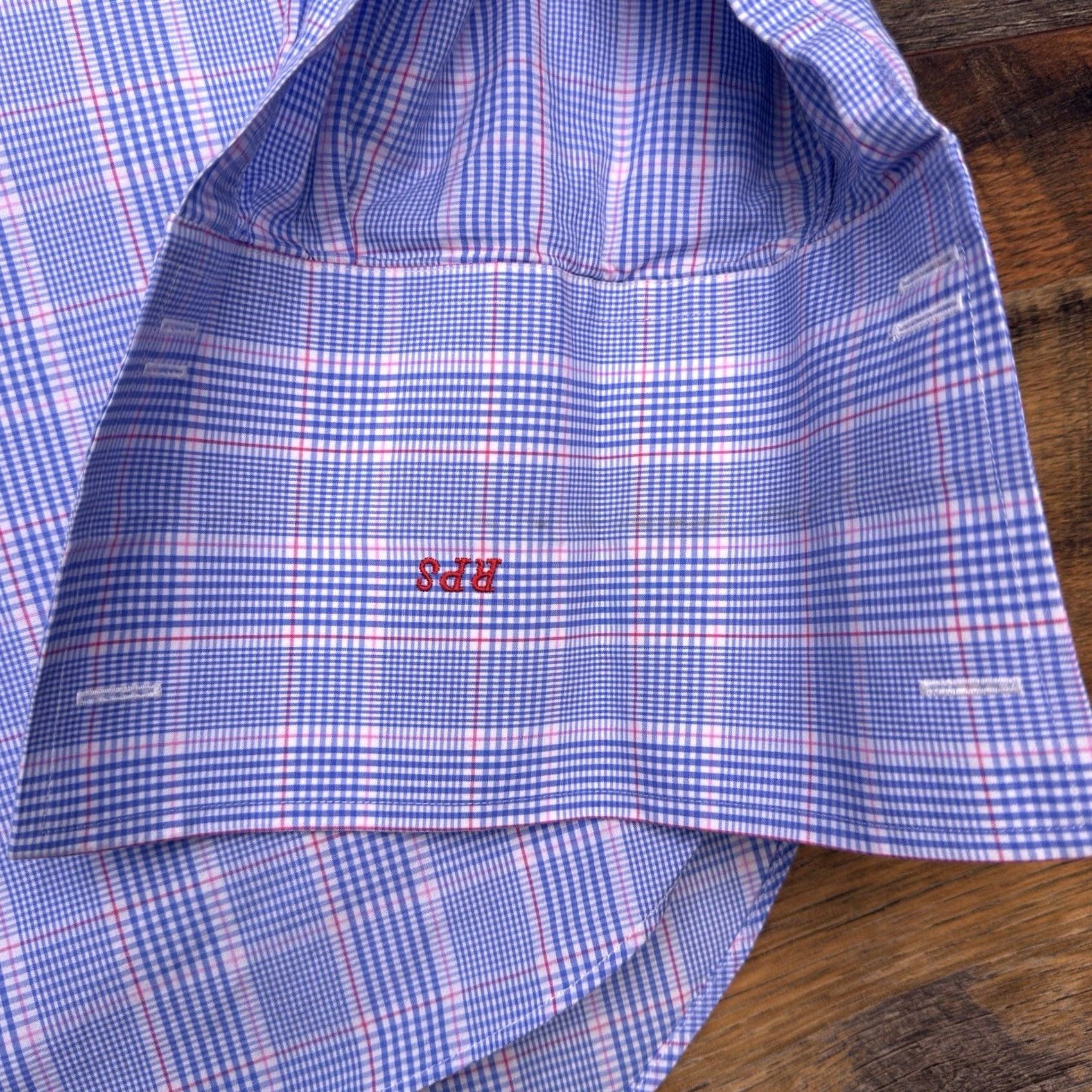 Charles Tyrwhitt Charles Tyrwhitt Dress Shirt Mens 16 Blue Plaid Classic Fit Button Up Shirt Size 42R - 7 Thumbnail