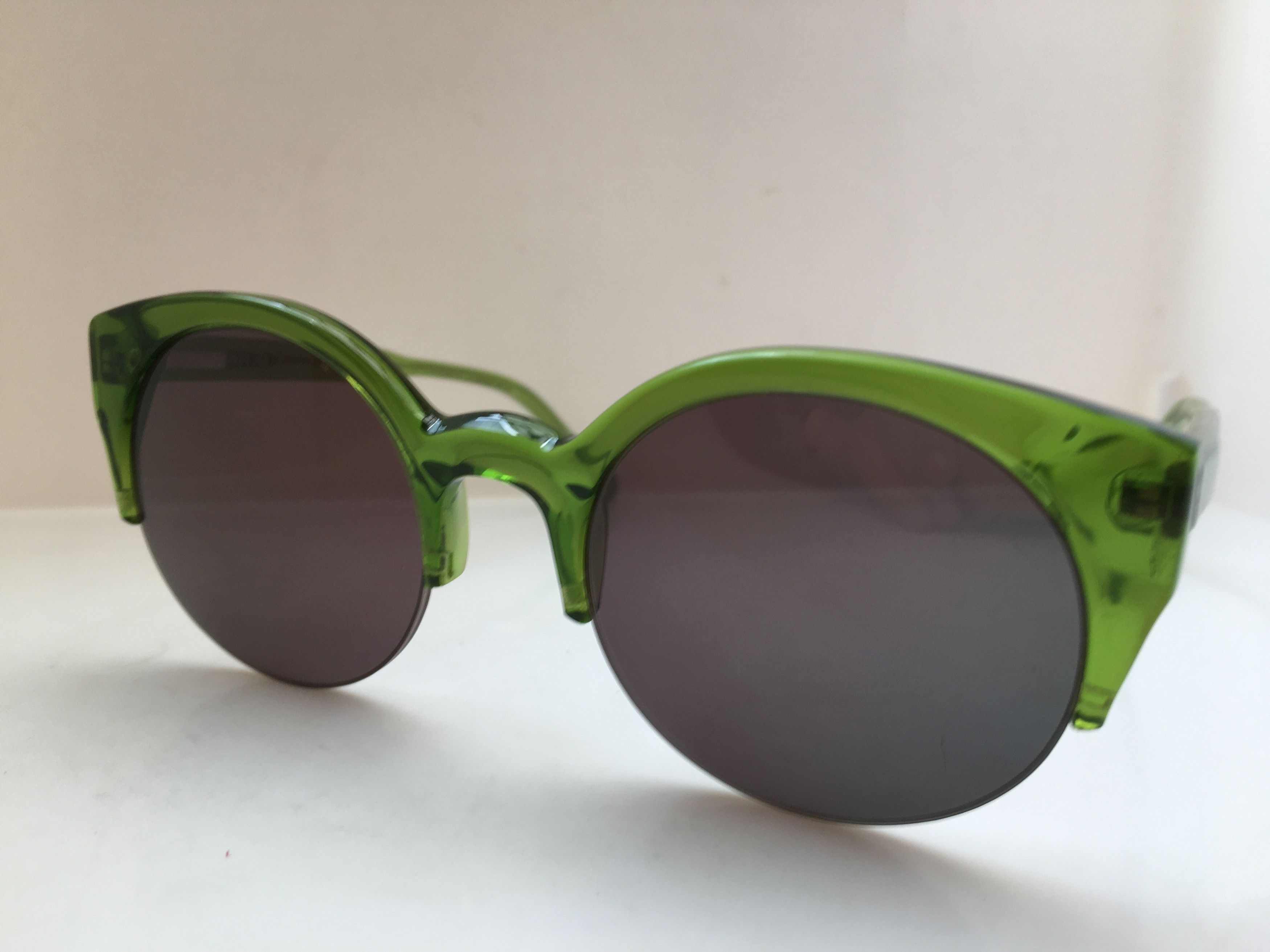 Retrosuperfuture Retro Super Future Green Half Rim Cateye Sunglasses Itlay Size ONE SIZE - 3 Thumbnail