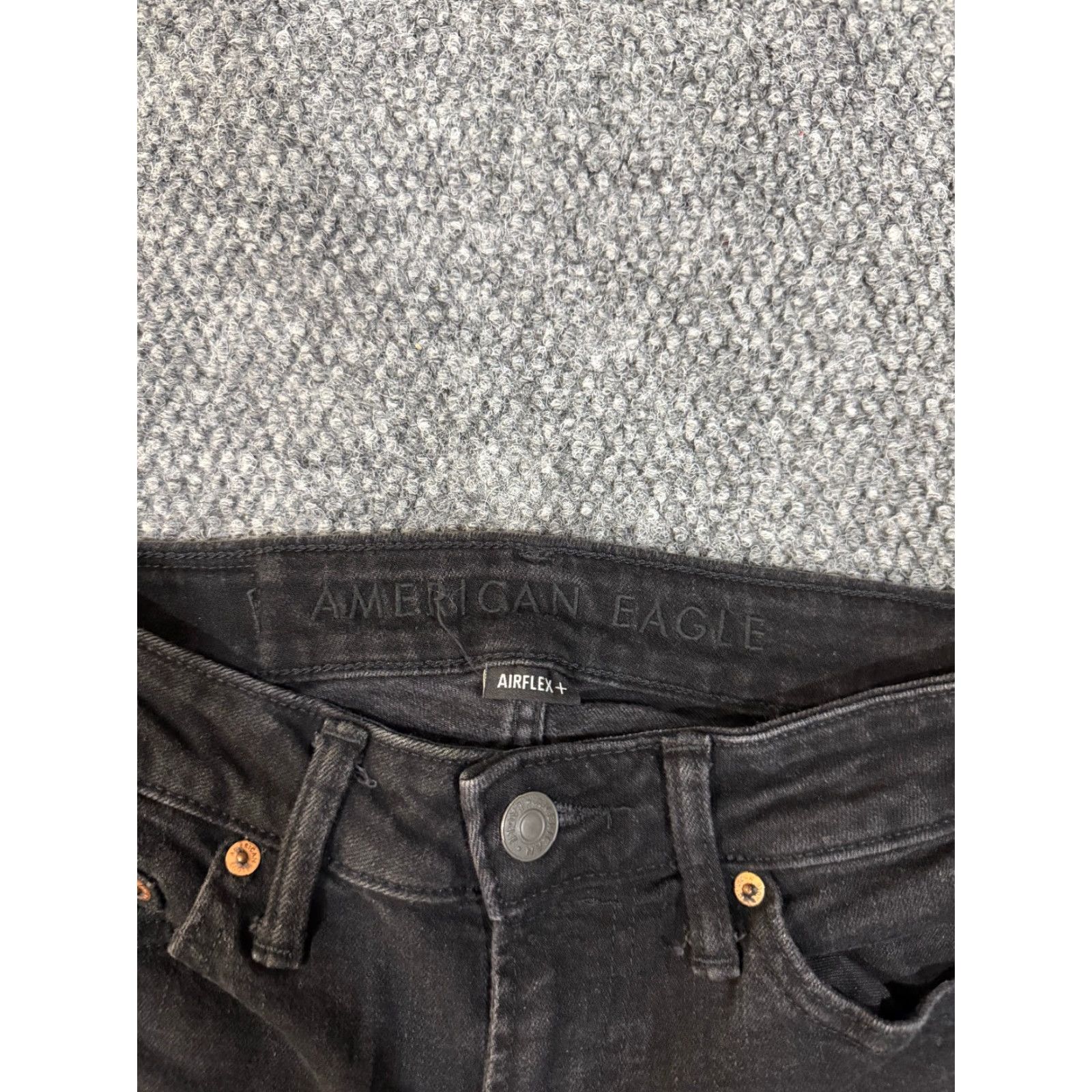 American Eagle Outfitters American Eagle Jeans Mens 29x30 Black Skinny Stretch Denim Jeans Slim 5-Pocket Logo Navy? Size US 29 - 3 Thumbnail