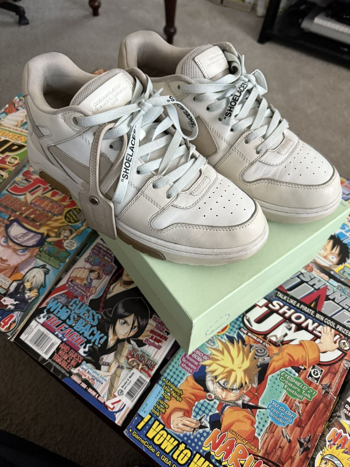 Off-White OFF-WHITE OUT OF OFFICE CREAM SNEAKERS w/ BOX Size US 10 / EU 43 - 15 Thumbnail