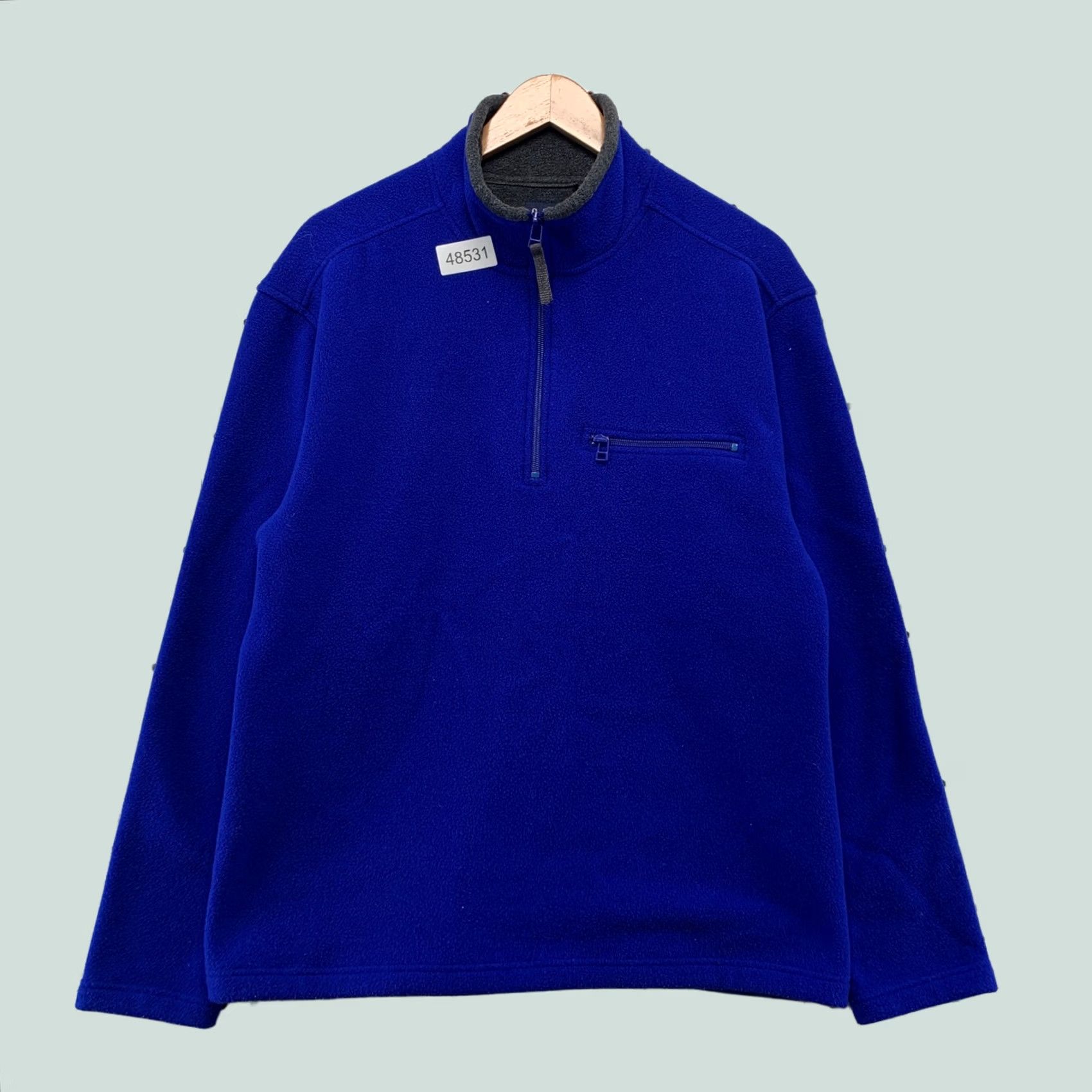 Gap Vintage Gap Fleece Pullover Mock Neck Quarter Zip Blue Pocket Y2K Mens Medium Size US M / EU 48-50 / 2 - 1 Thumbnail
