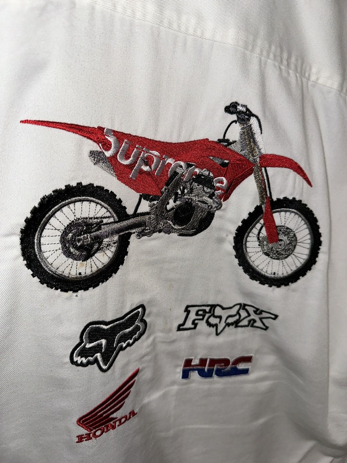 Supreme Supreme Honda Fox Racing Work Shirt - White Size Large ...