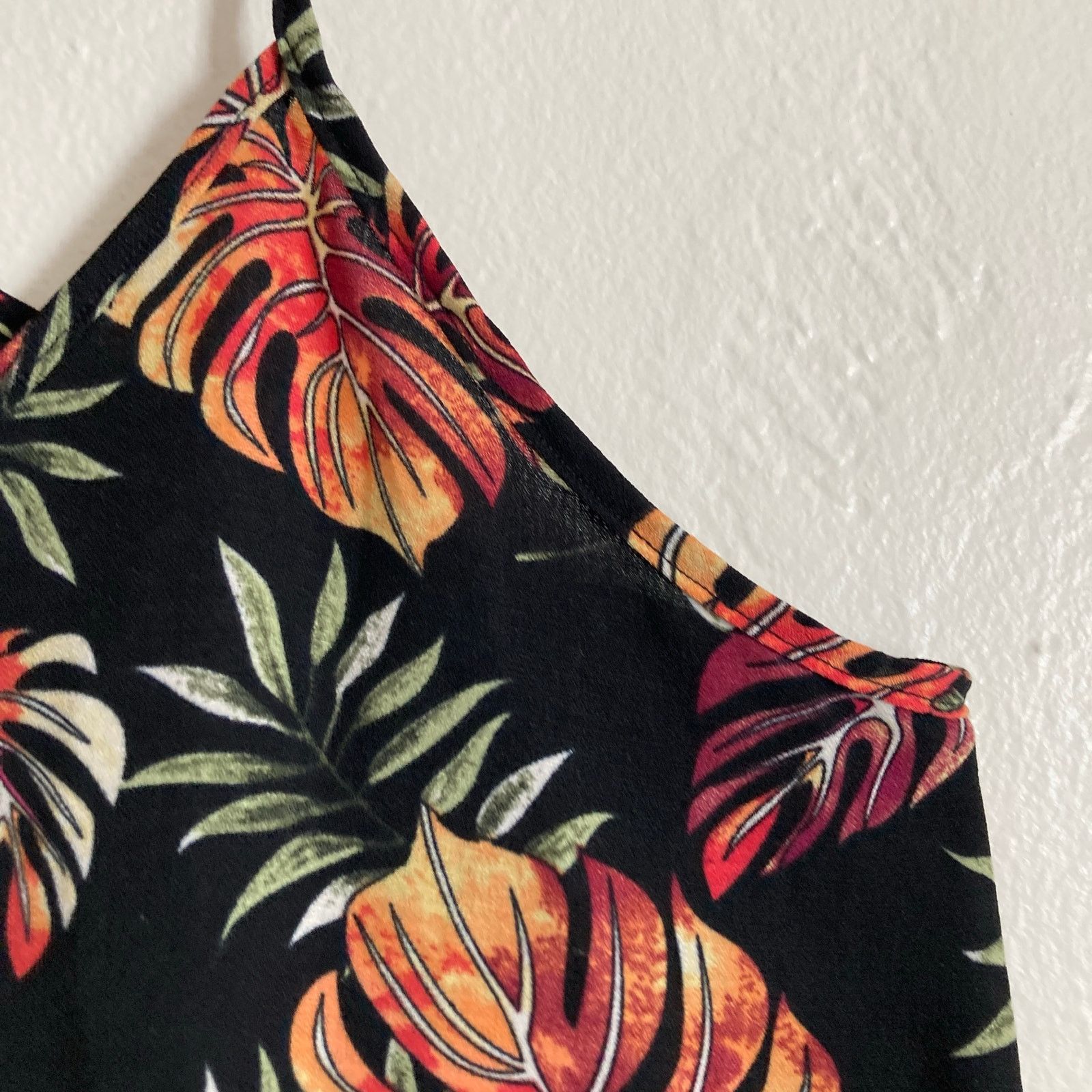 Other TY Mexican Tropical Leaf Summer Tank Spaghetti Strap Dress Size M / US 6-8 / IT 42-44 - 3 Thumbnail