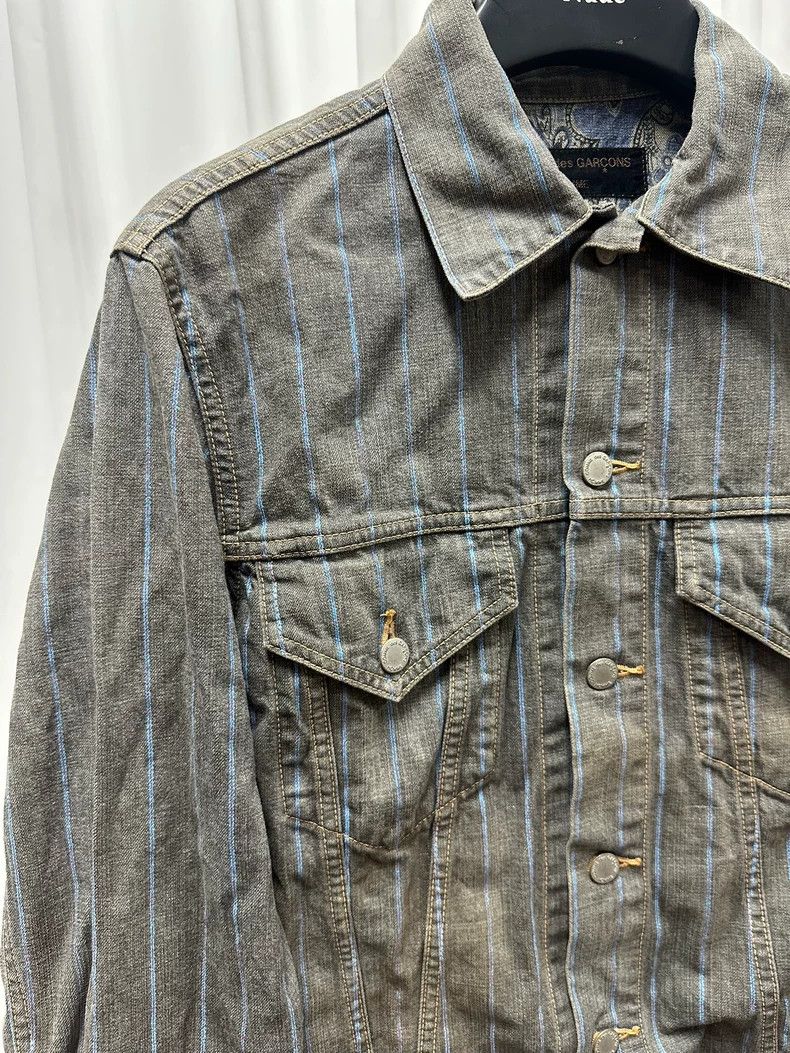 Comme des Garcons Comme des Garcons Striped denim jacket Size US M / EU 48-50 / 2 - 2 Thumbnail