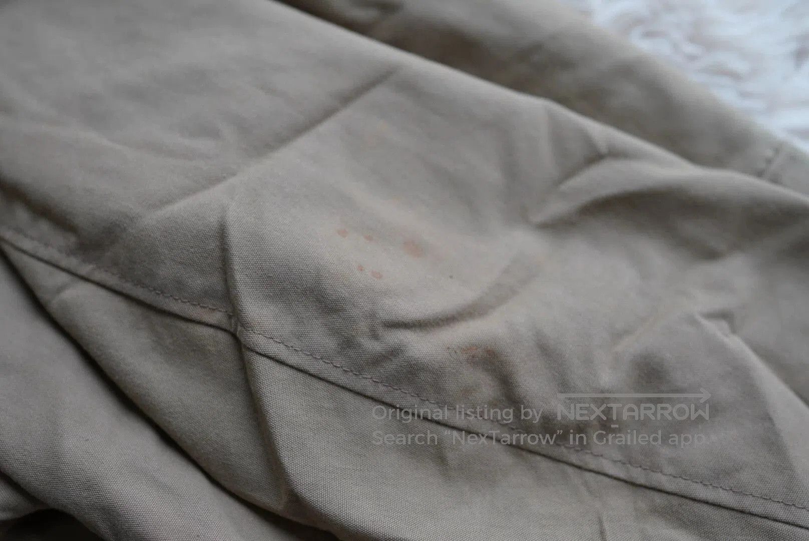 Visvim Beige Bomber Jacket with Knit Collar and Cuffs. Size US M / EU 48-50 / 2 - 7 Thumbnail