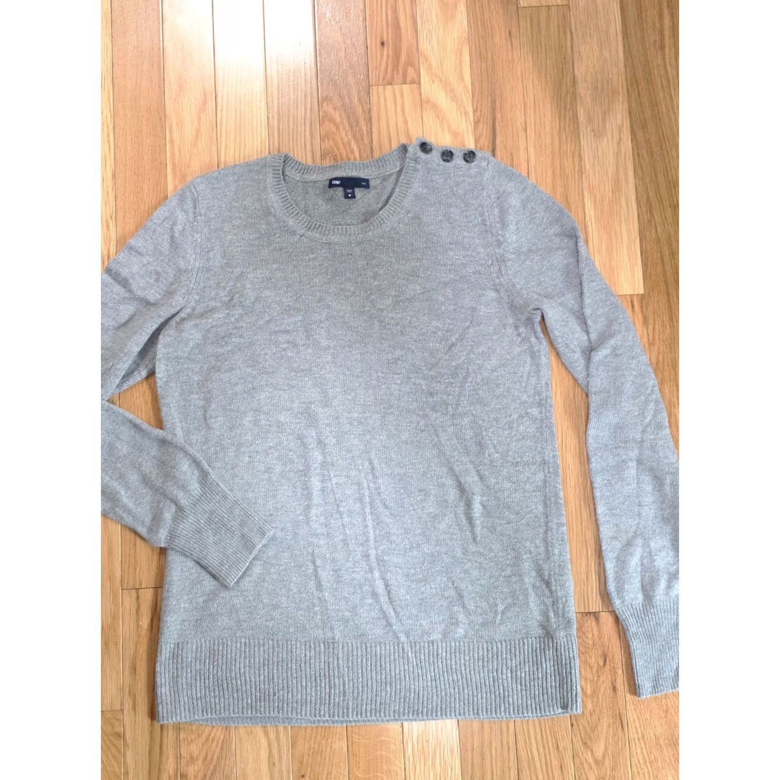 Gap Gap Luxe Pullover Sweater Women's M Gray Crew Neck Long Sleeve Knit Acrylic Size M / US 6-8 / IT 42-44 - 5 Thumbnail