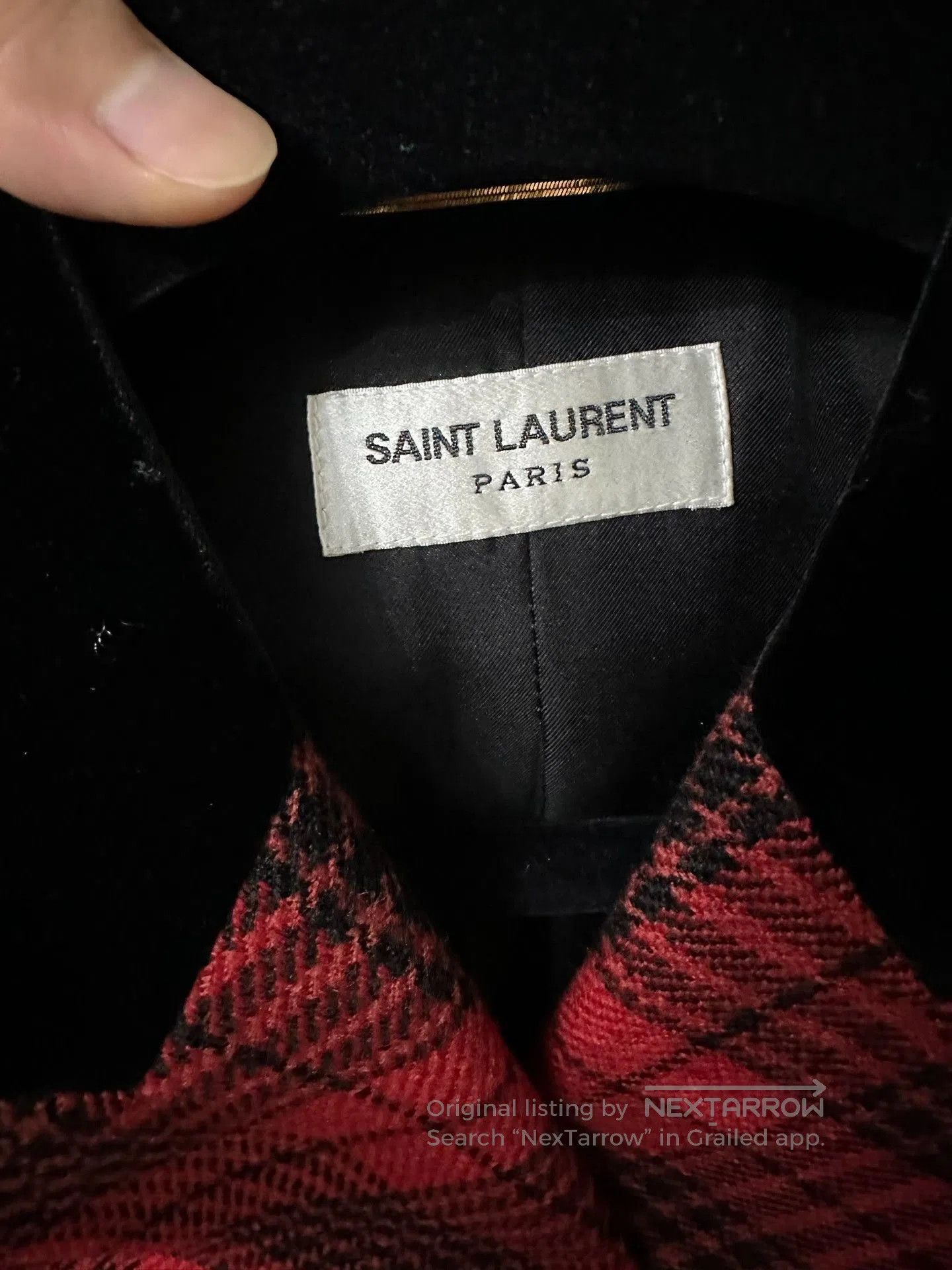 Saint Laurent Paris Saint Laurent Red Plaid Blazer. Size S / US 4 / IT 40 - 3 Thumbnail