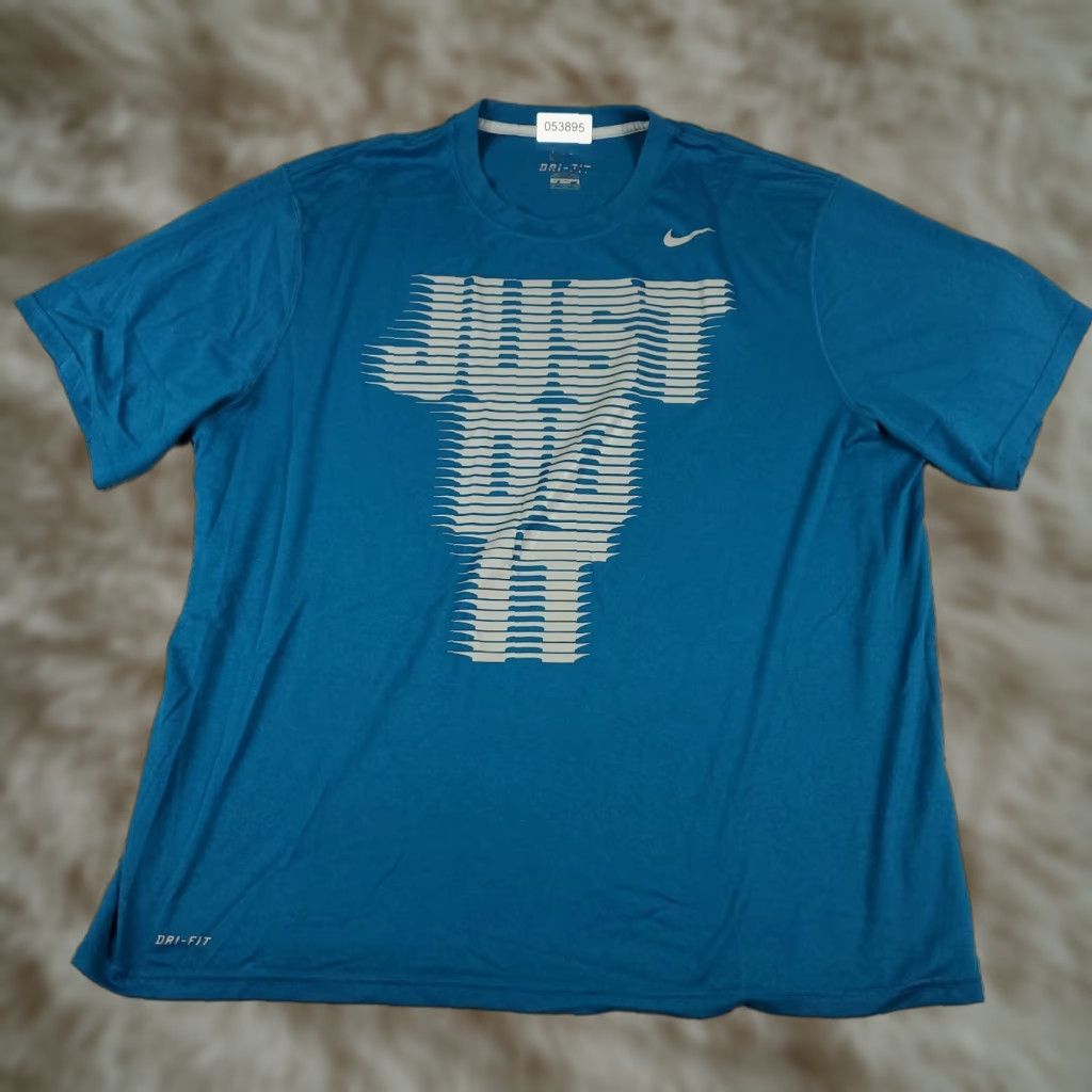 Nike Nike T-Shirt Mens 2XL Blue Swoosh Casual Short Sleeve Sports Size US XXL / EU 58 / 5 - 1 Thumbnail