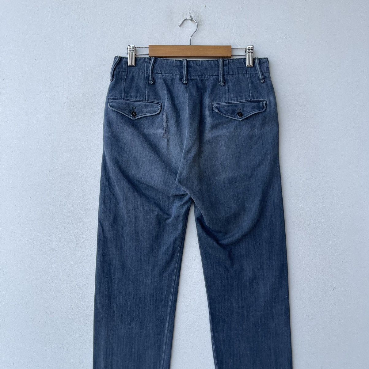 RRL Ralph Lauren RRL Ralph Lauren Herringbone Twill (HBT) Officer Trousers Size US 28 / EU 44 - 8 Thumbnail