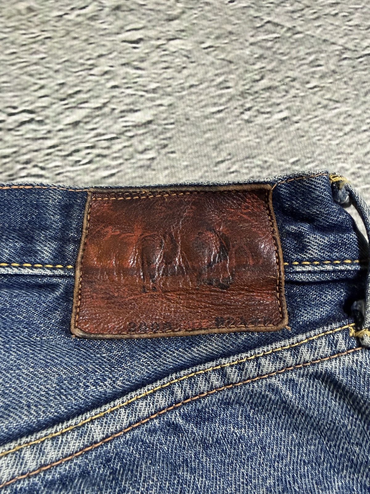 Evisu Evisu jeans yellow daicock big logo blue selvedge denim Size US 30 / EU 46 - 5 Thumbnail