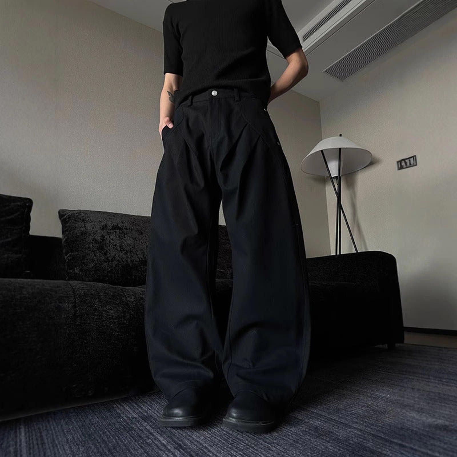Vintage White Wide Leg Pants, Loose Fit Casual Trousers Size US 32 / EU 48 - 7 Thumbnail
