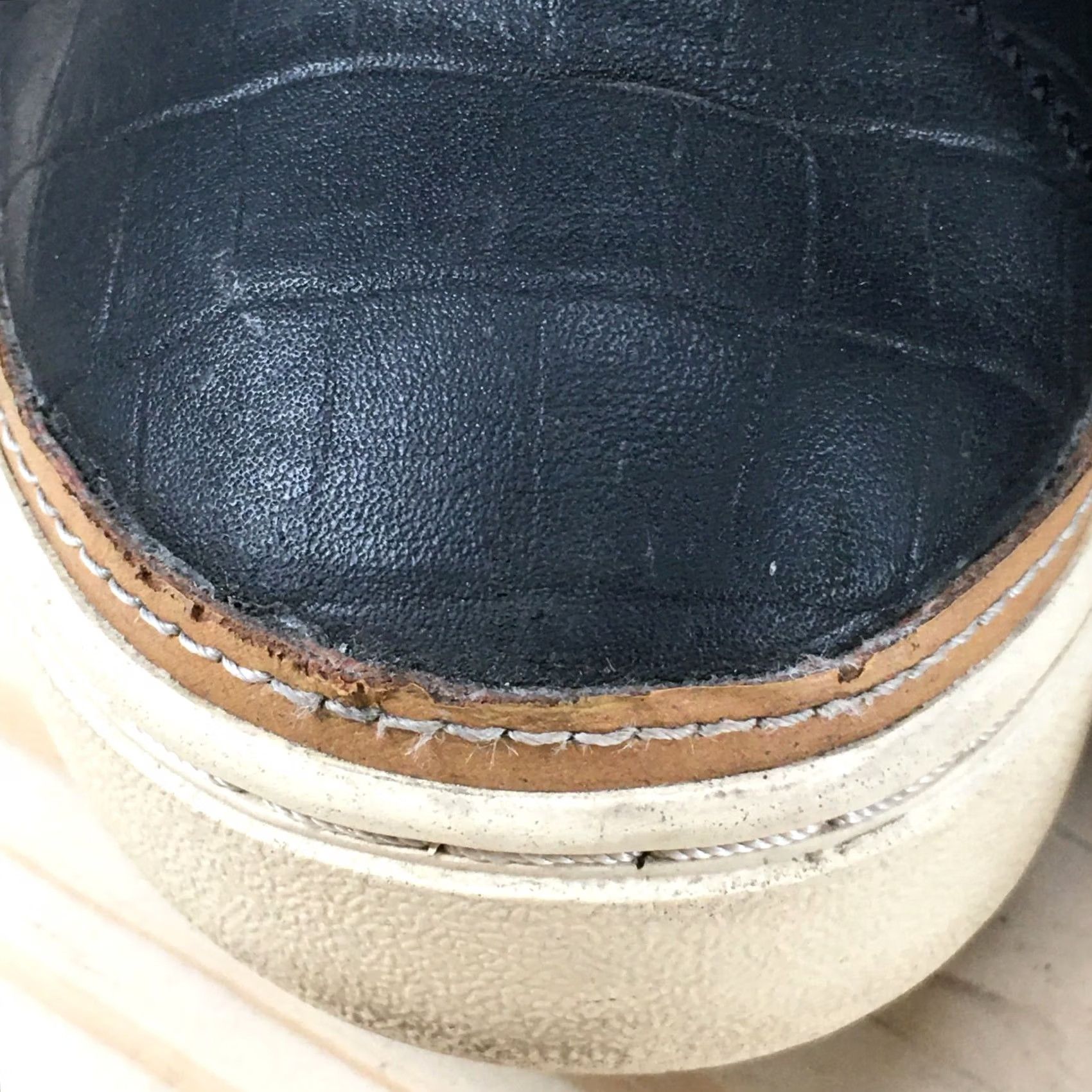 Toms TOMS Paxton High Top Sneakers Black Leather Womens 9 Casual Croc Flat Fur Trim Shoes Size M / US 6-8 / IT 42-44 - 5 Thumbnail